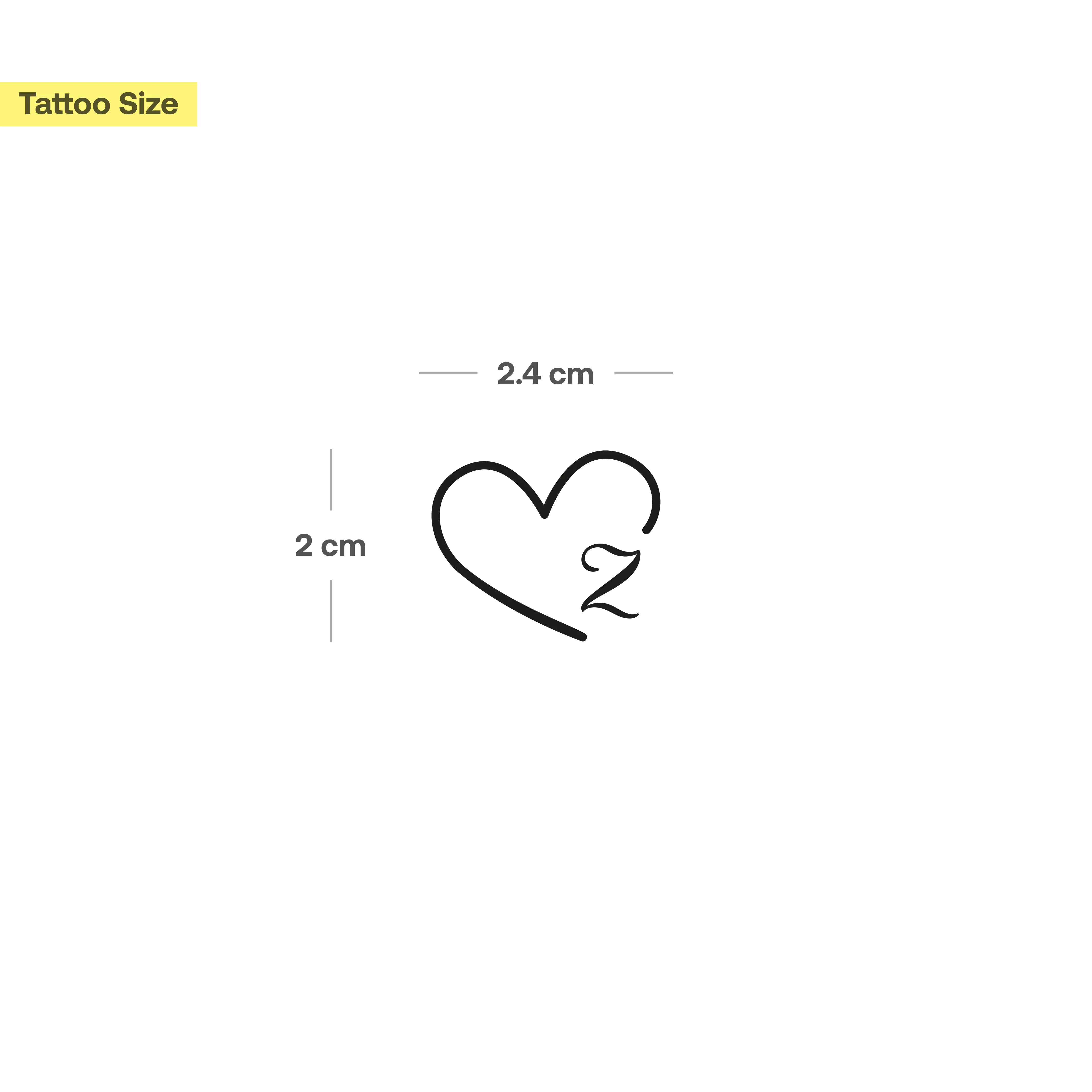 Tatouage cœur avec initiales (A-Z) - Image 78