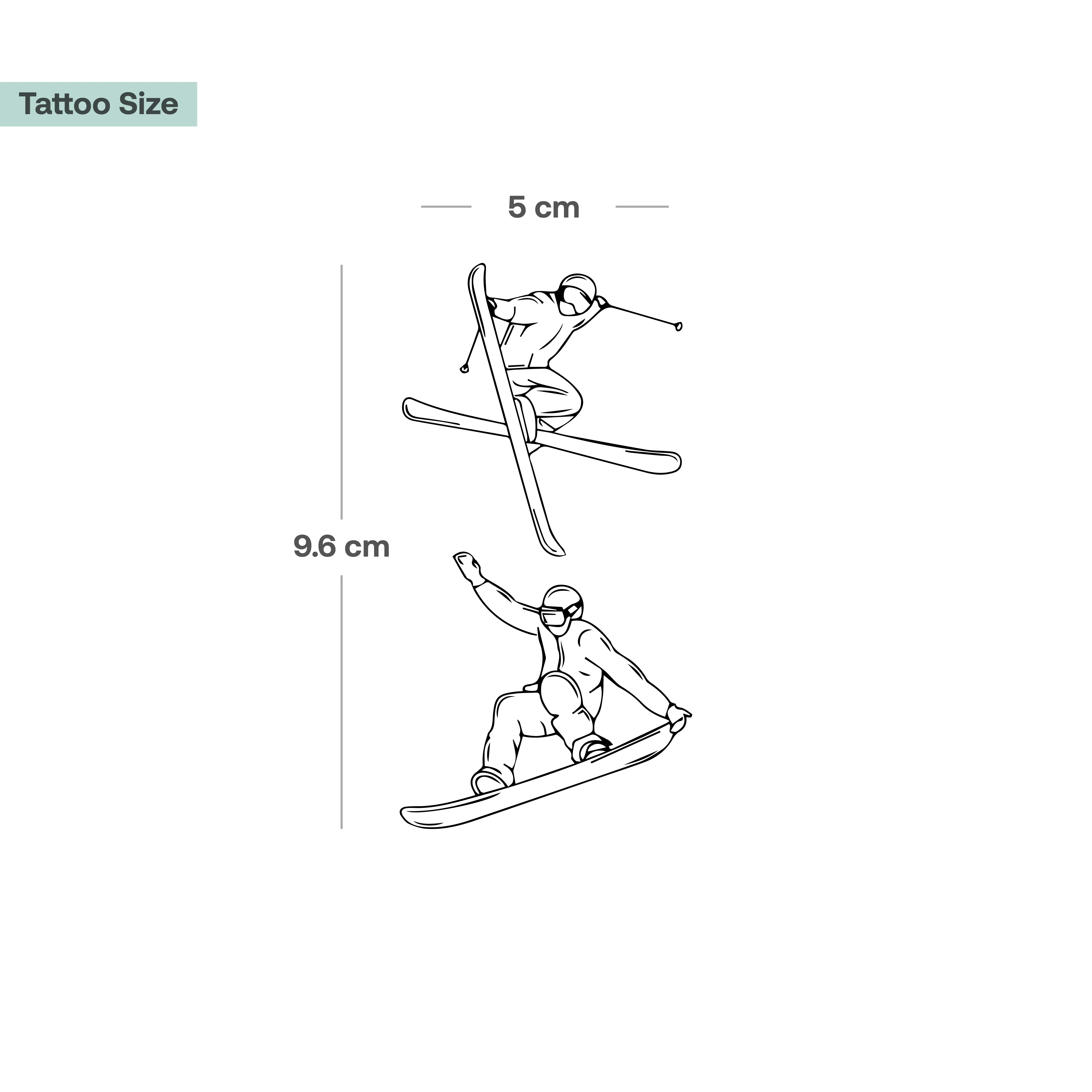 Tatouage de copains de ski/snowboard - Image 3