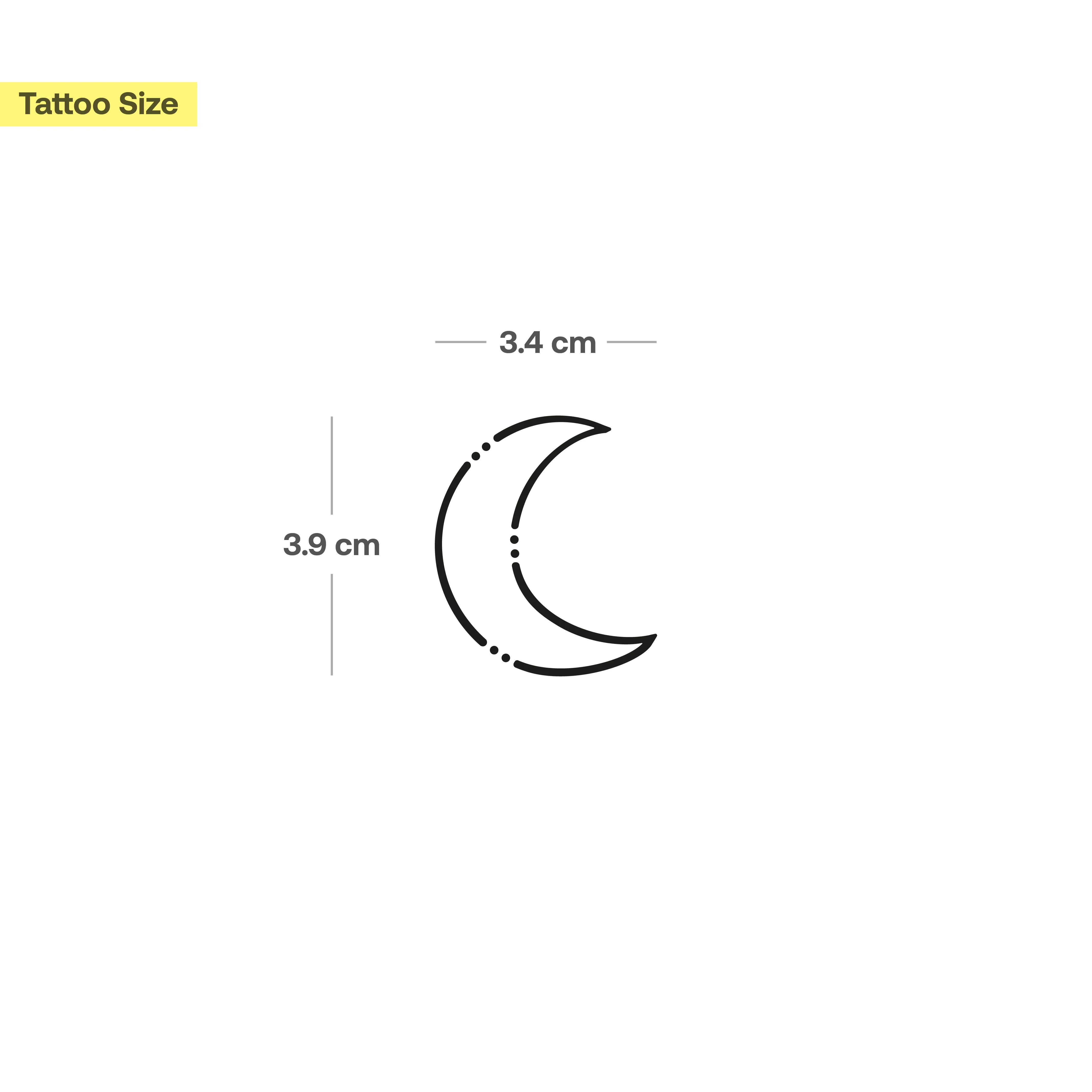 Tatouage Lune avec Points - Image 3