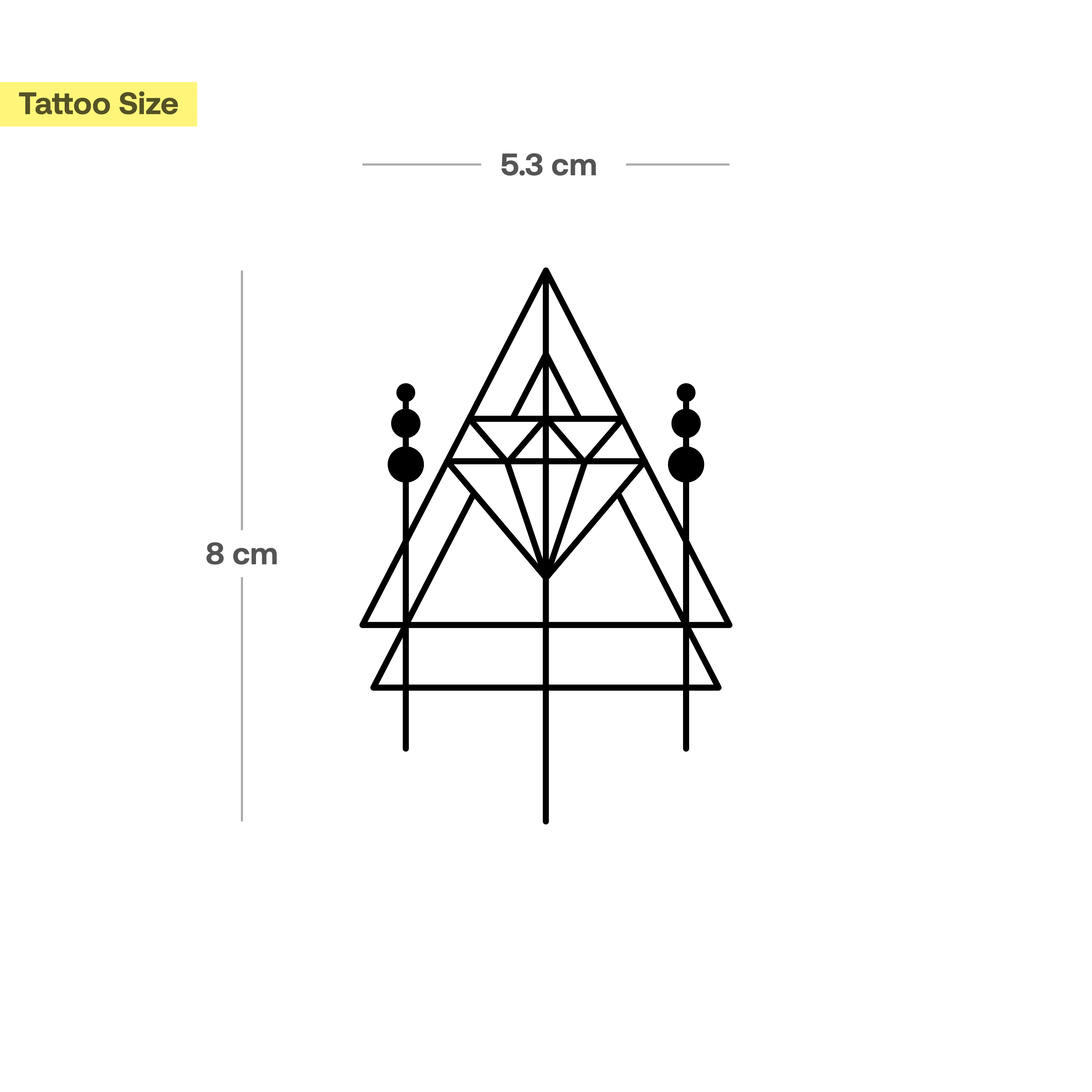 Tatouage Triangulaire Diamant  - Image 3