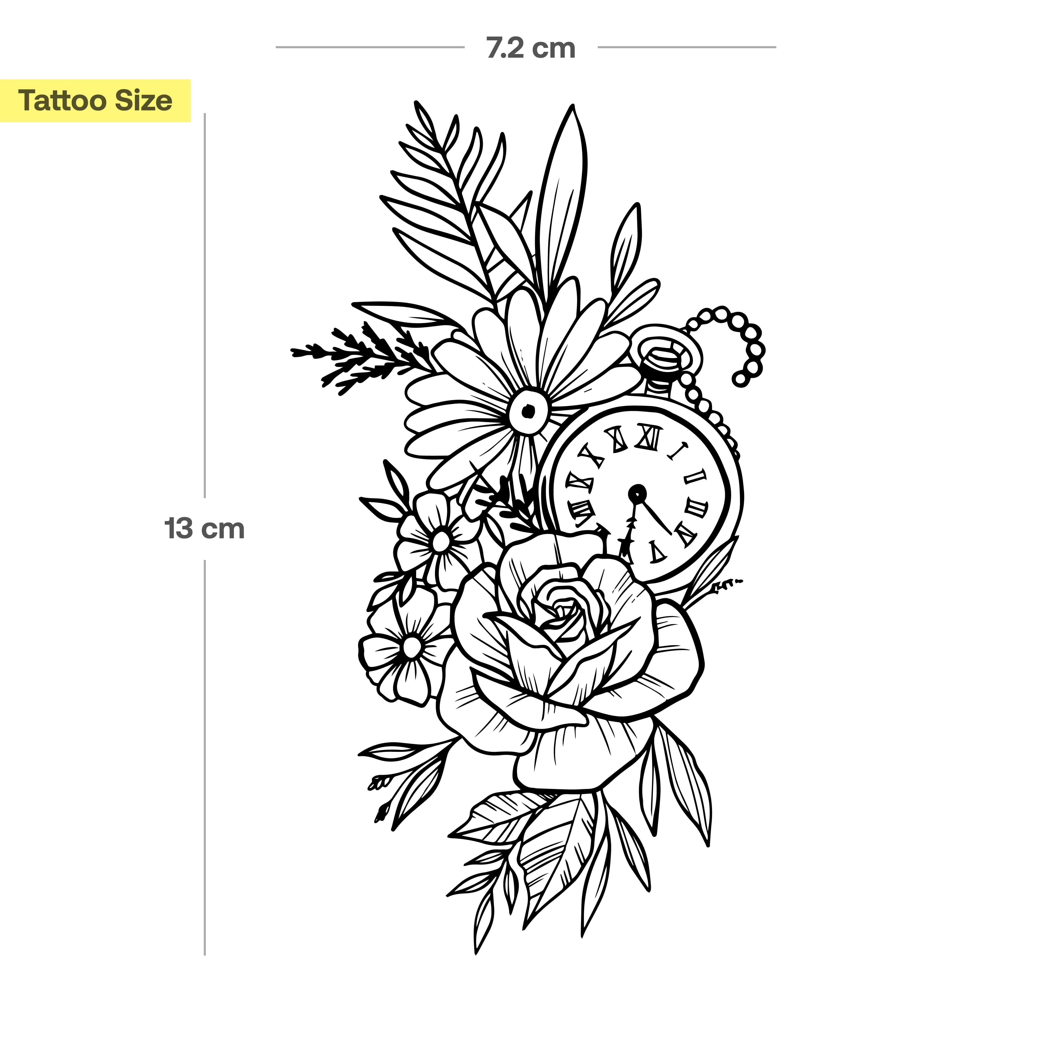 Fleurs et montre de poche - Image 3
