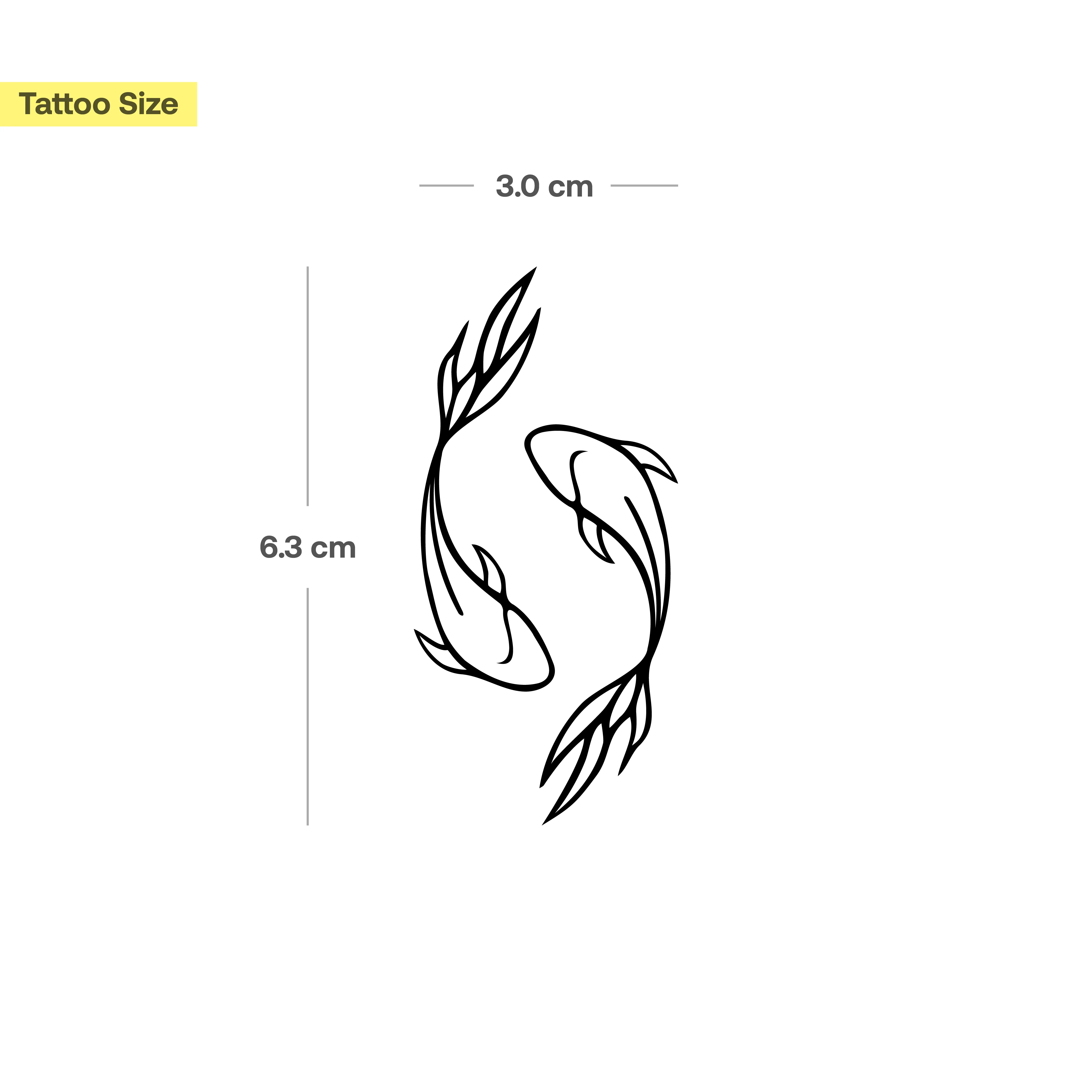 Tatouage Poissons Opposé  - Image 3