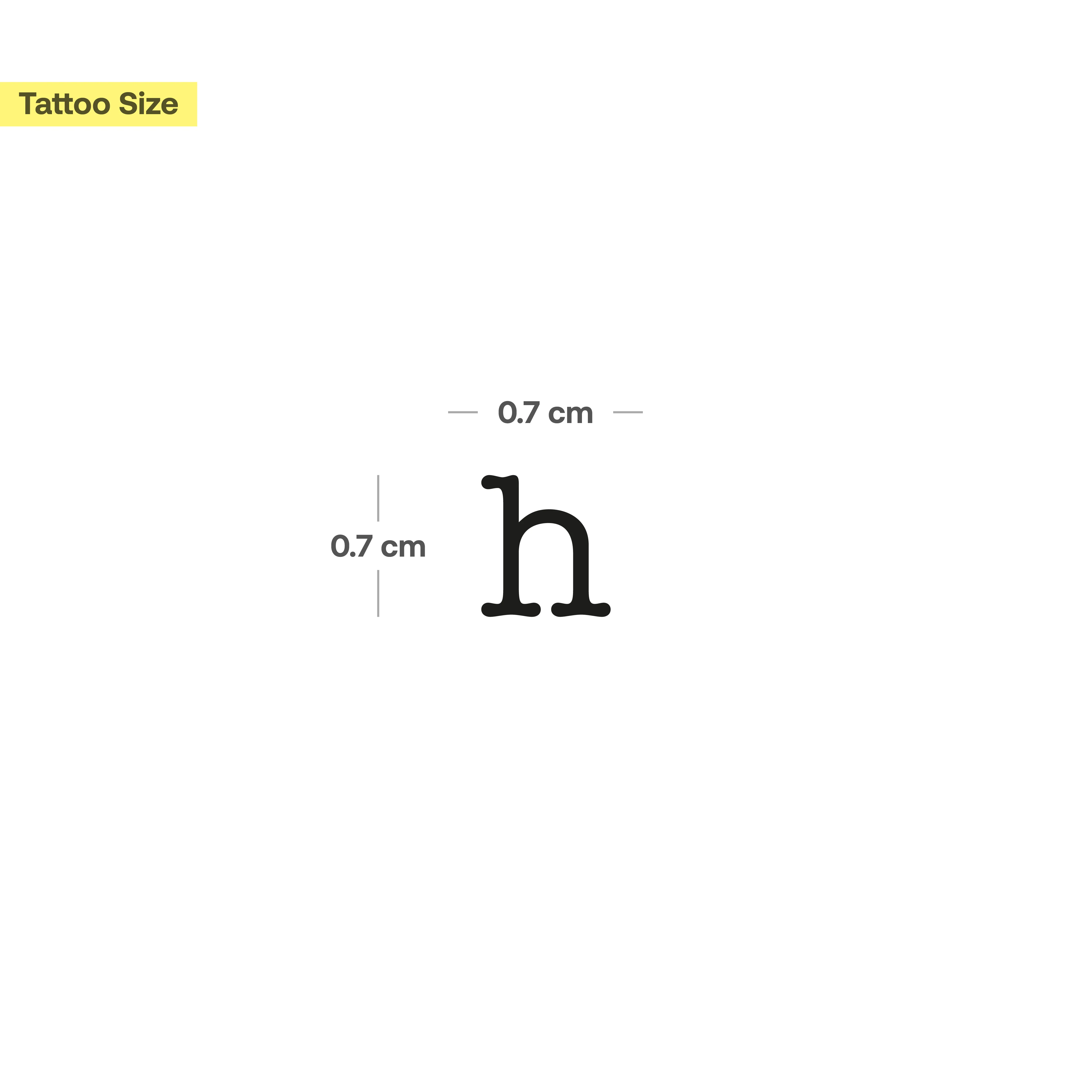 Tatouage h minuscule