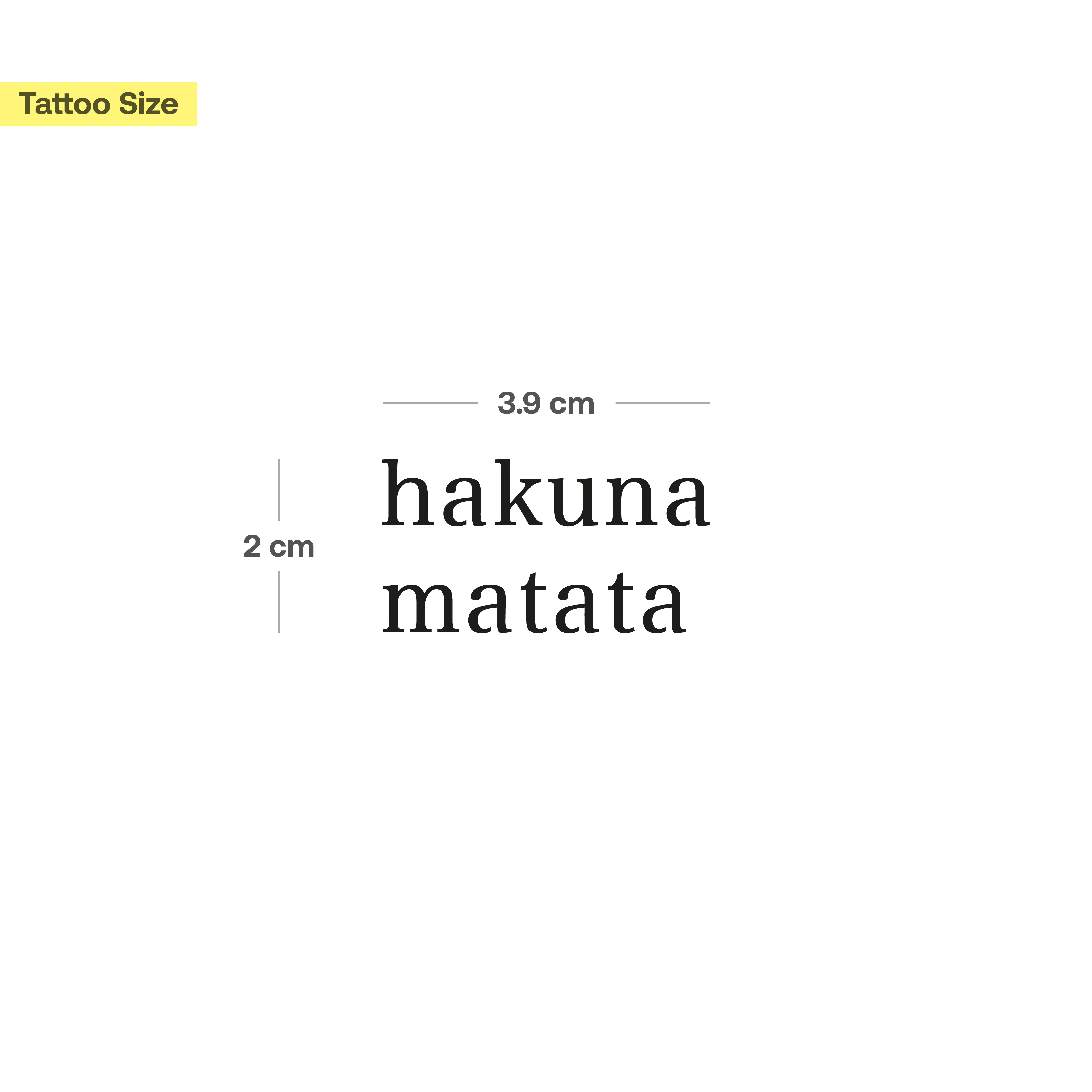 Tatouage Hakuna Matata - Image 3