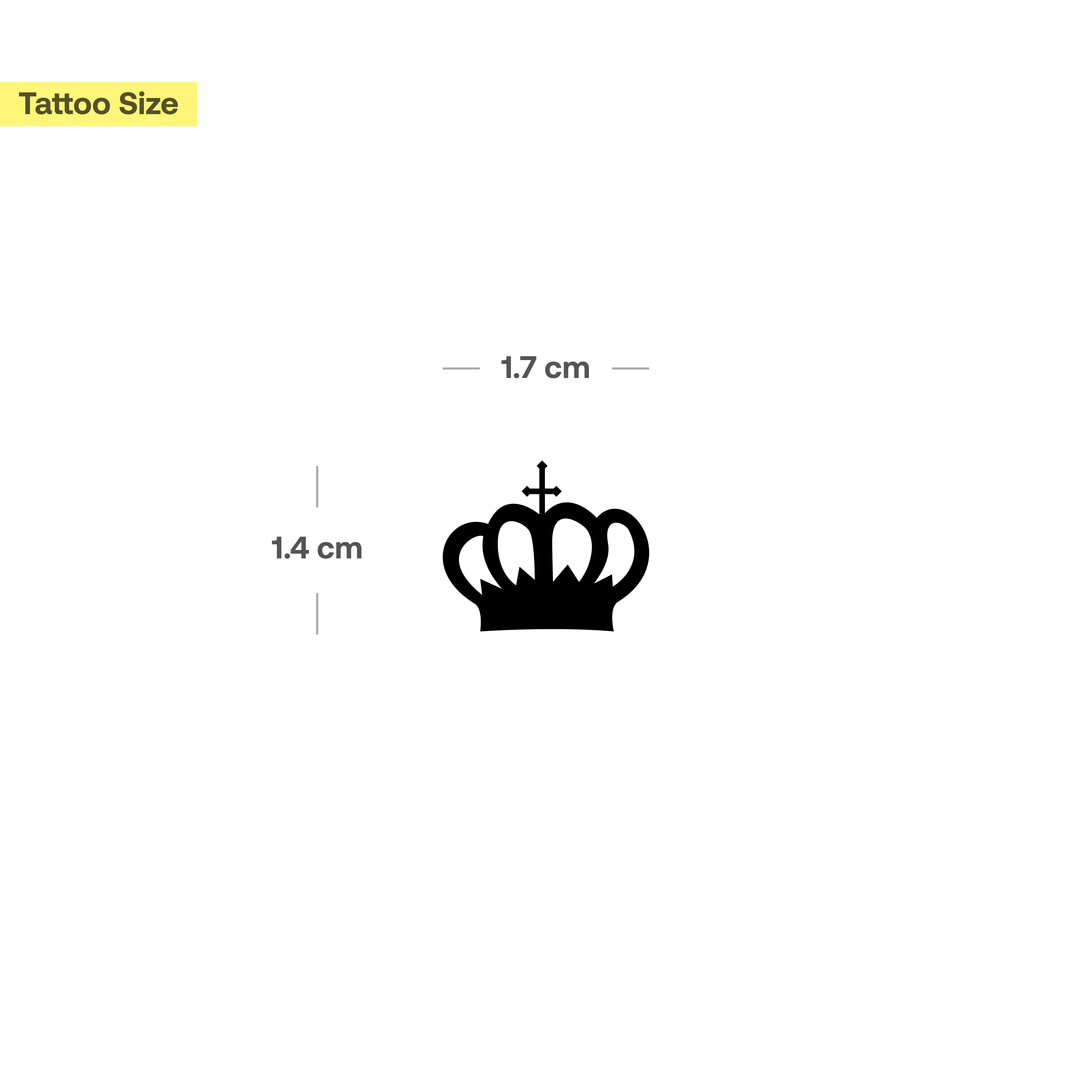 Le tatouage de la silhouette de la couronne royale - Image 3