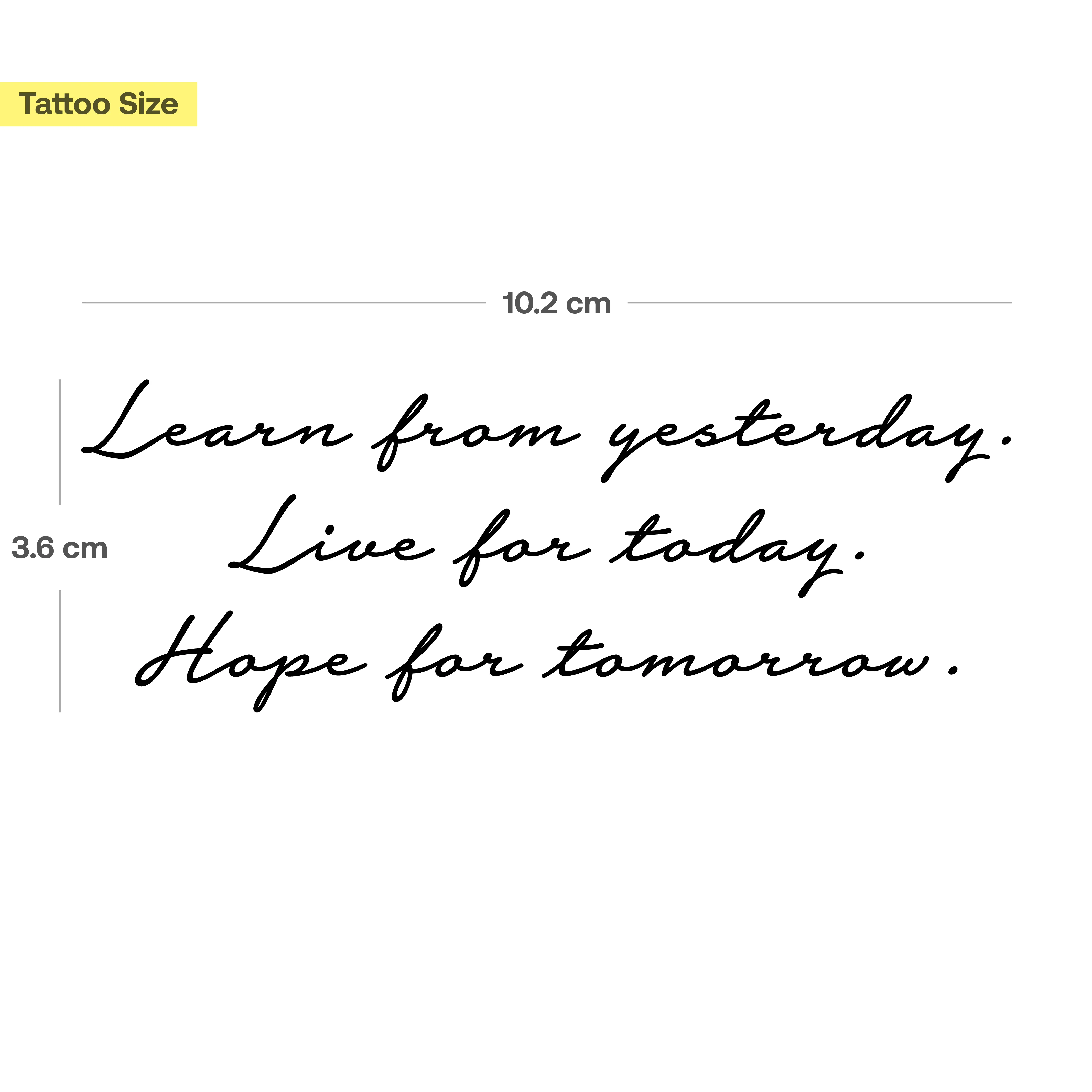 Tatouage Learn, live, hope - Image 3