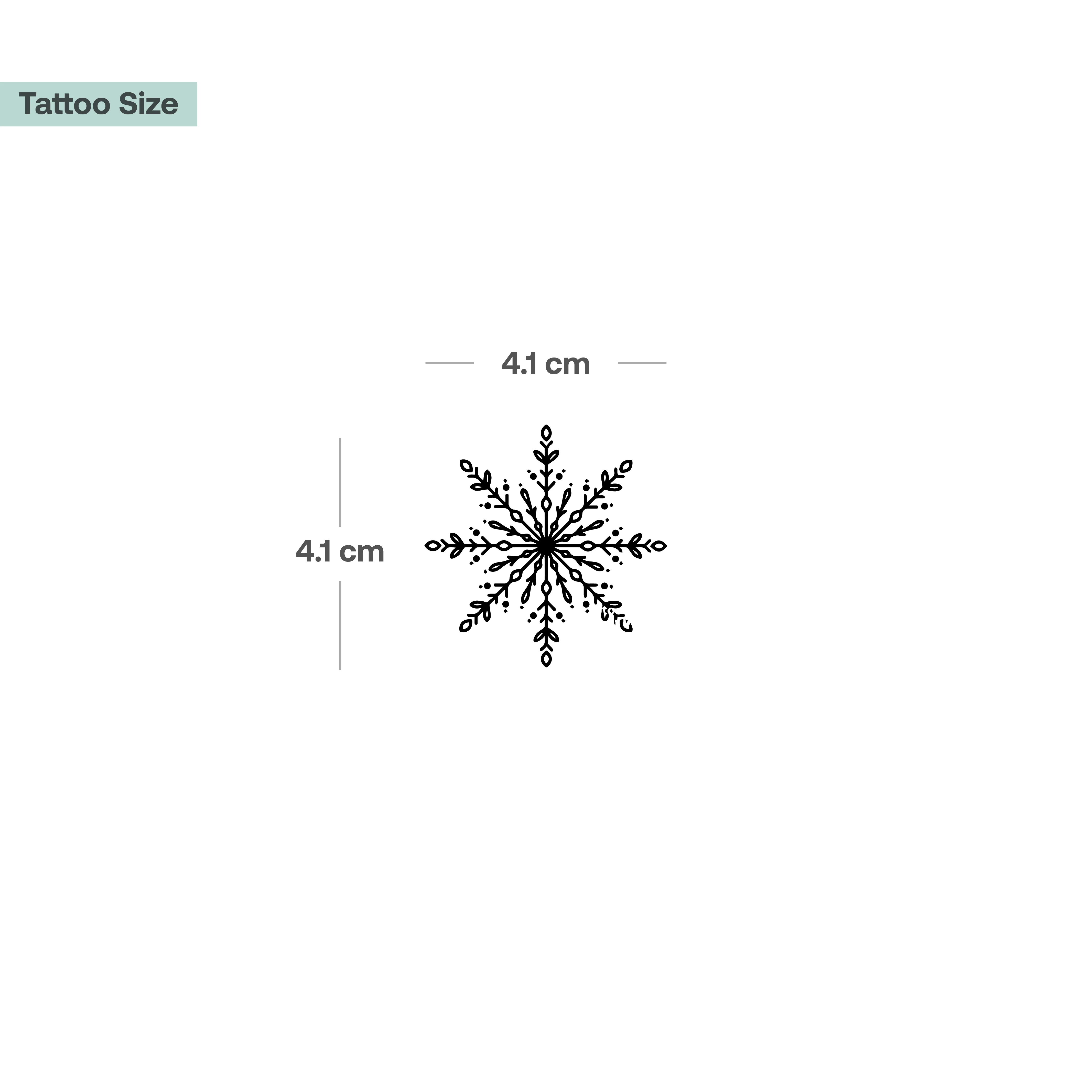 Tatouage de magnifique flocon de neige - Image 3