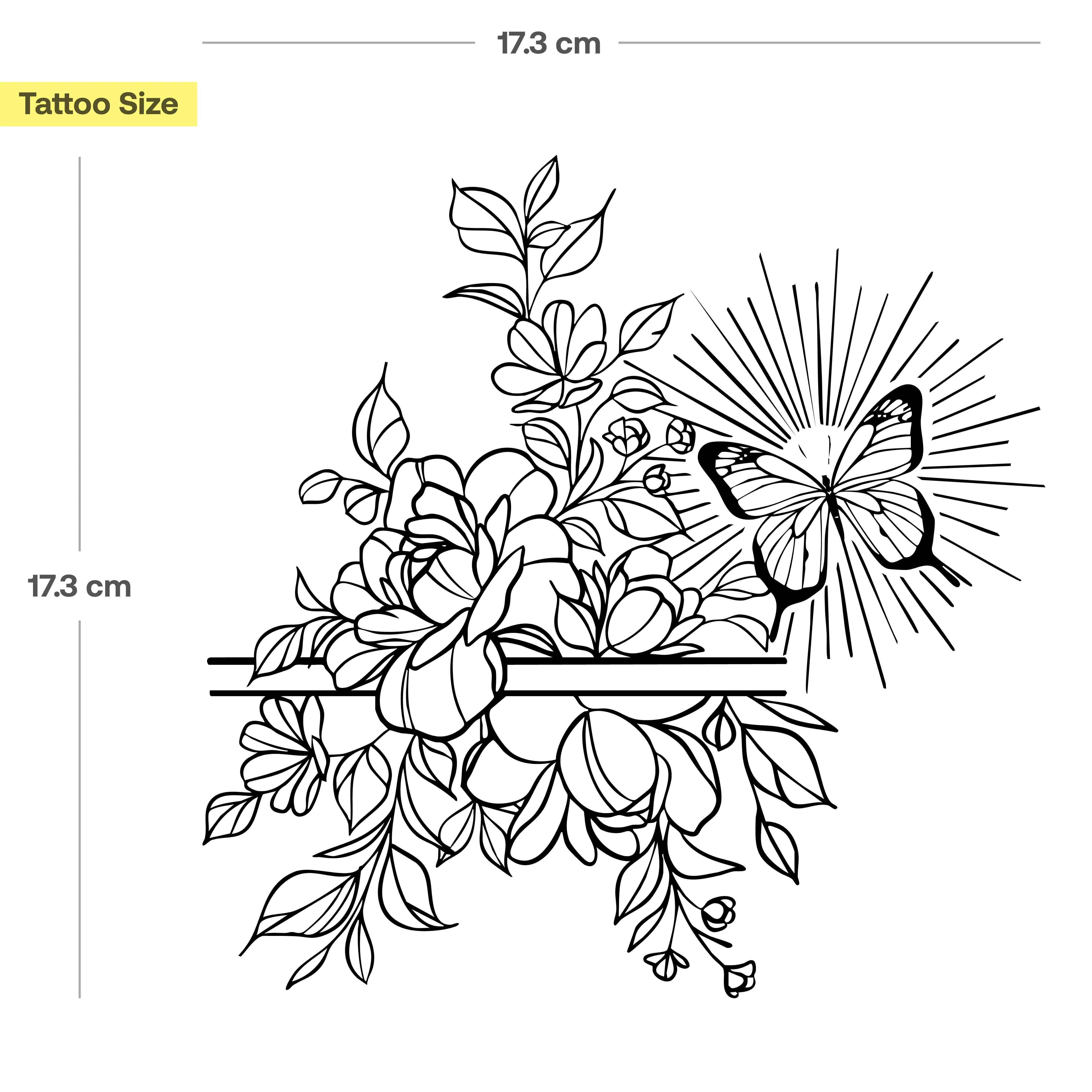 Manche papillon & fleurs - Image 3