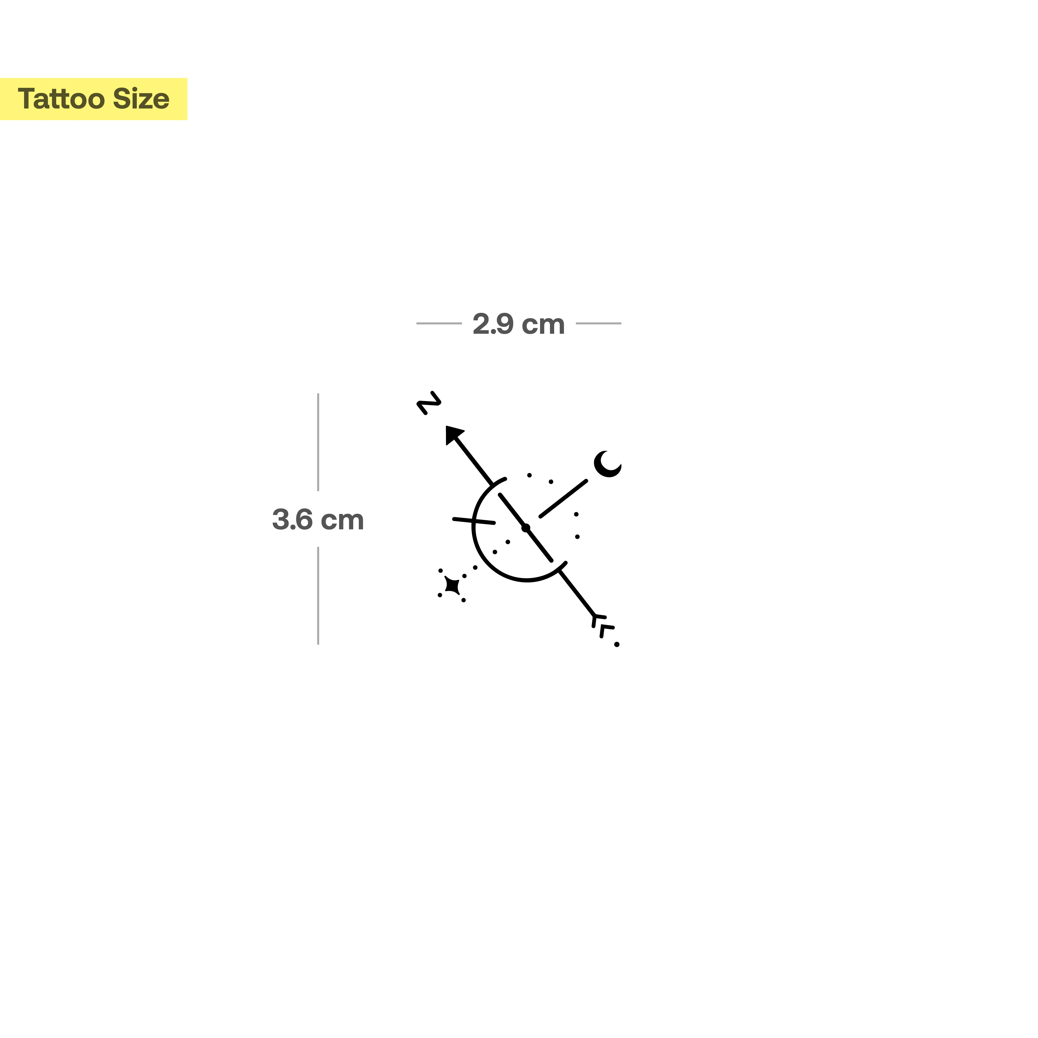 Tatouage Boussole minimaliste  - Image 3