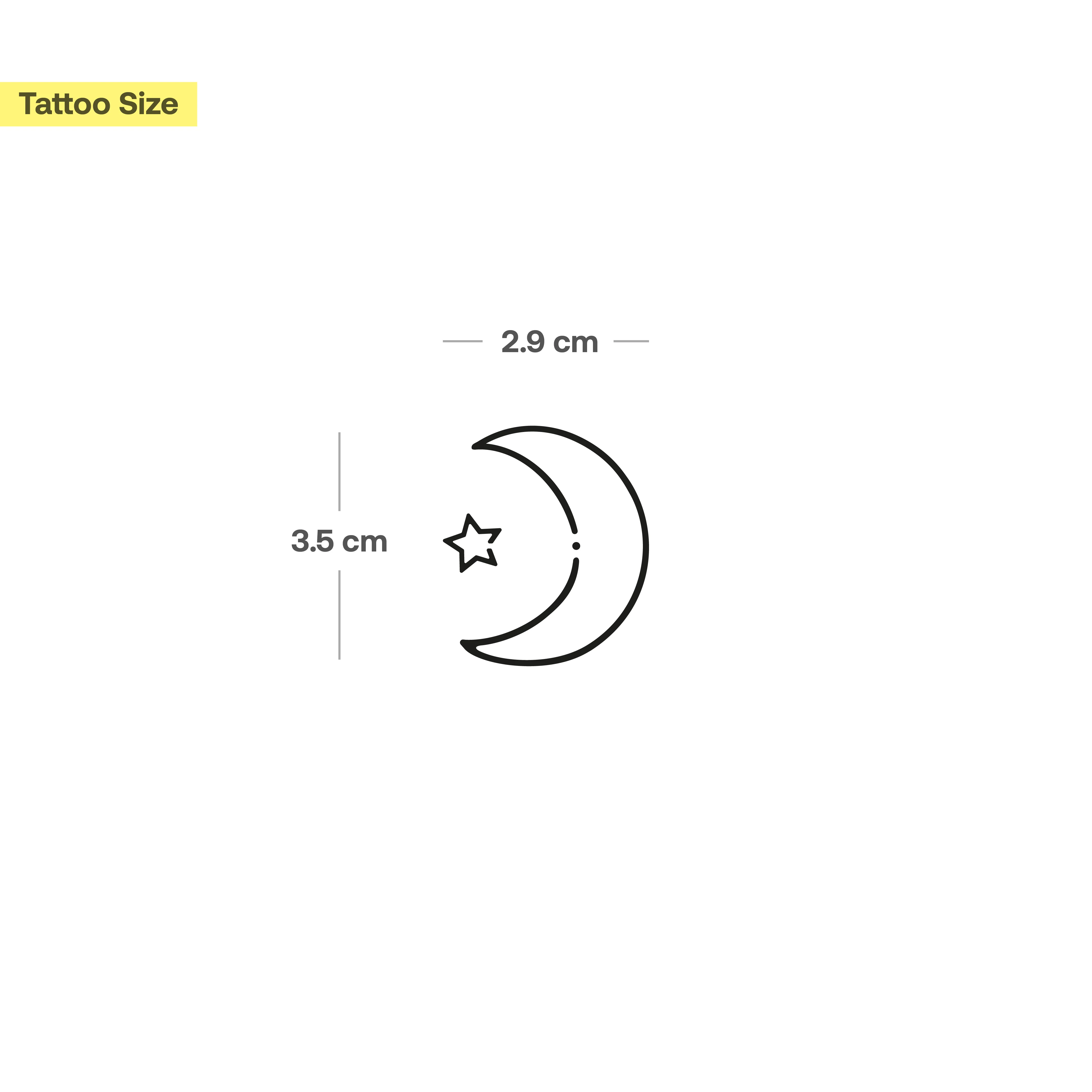 Tatouage Lune et Étoile - Image 3