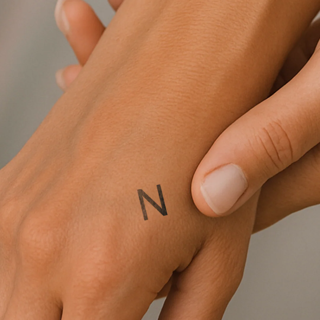 N - Tatouage de lettre majuscule  - Image 3