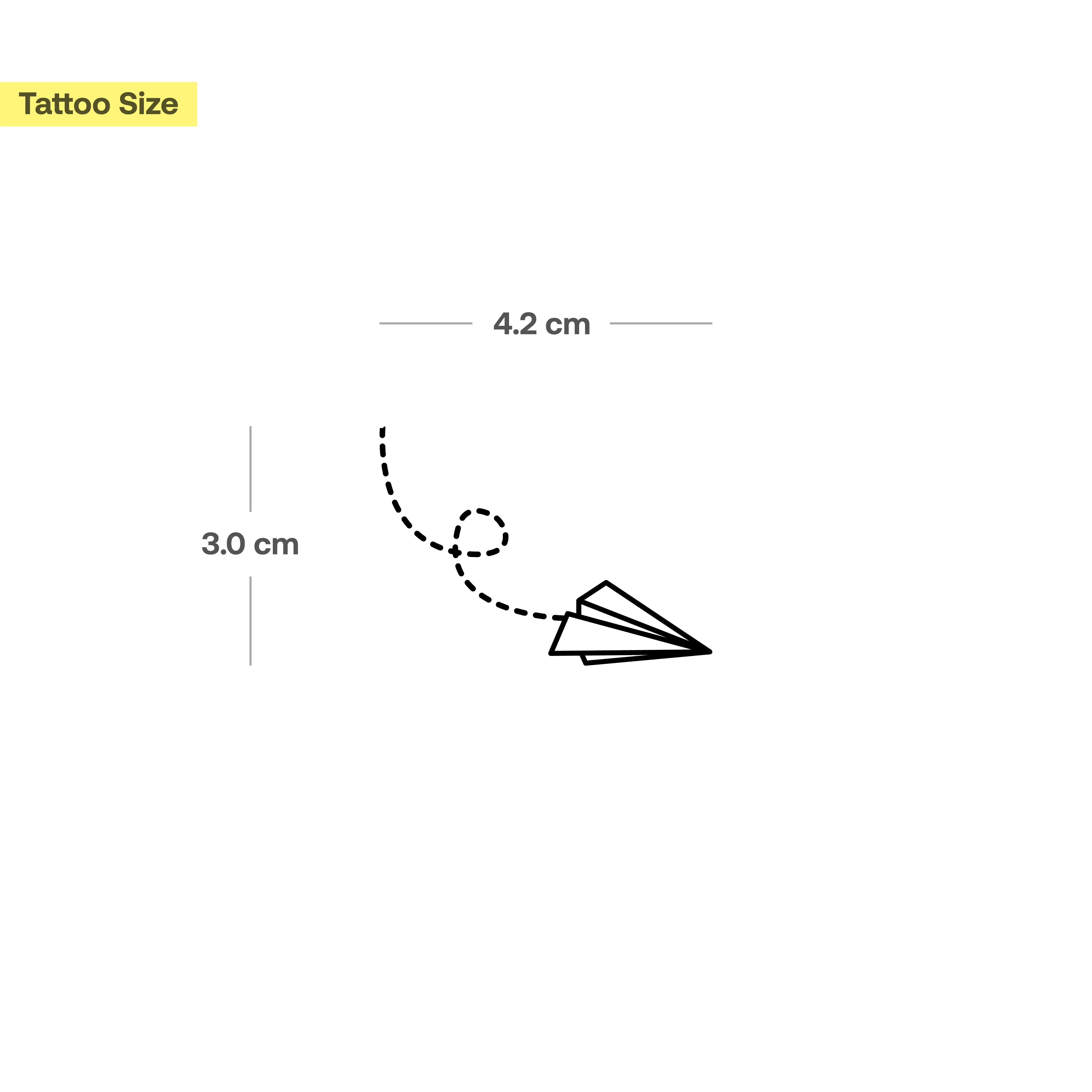 Tatouage d'avion en papier  - Image 3