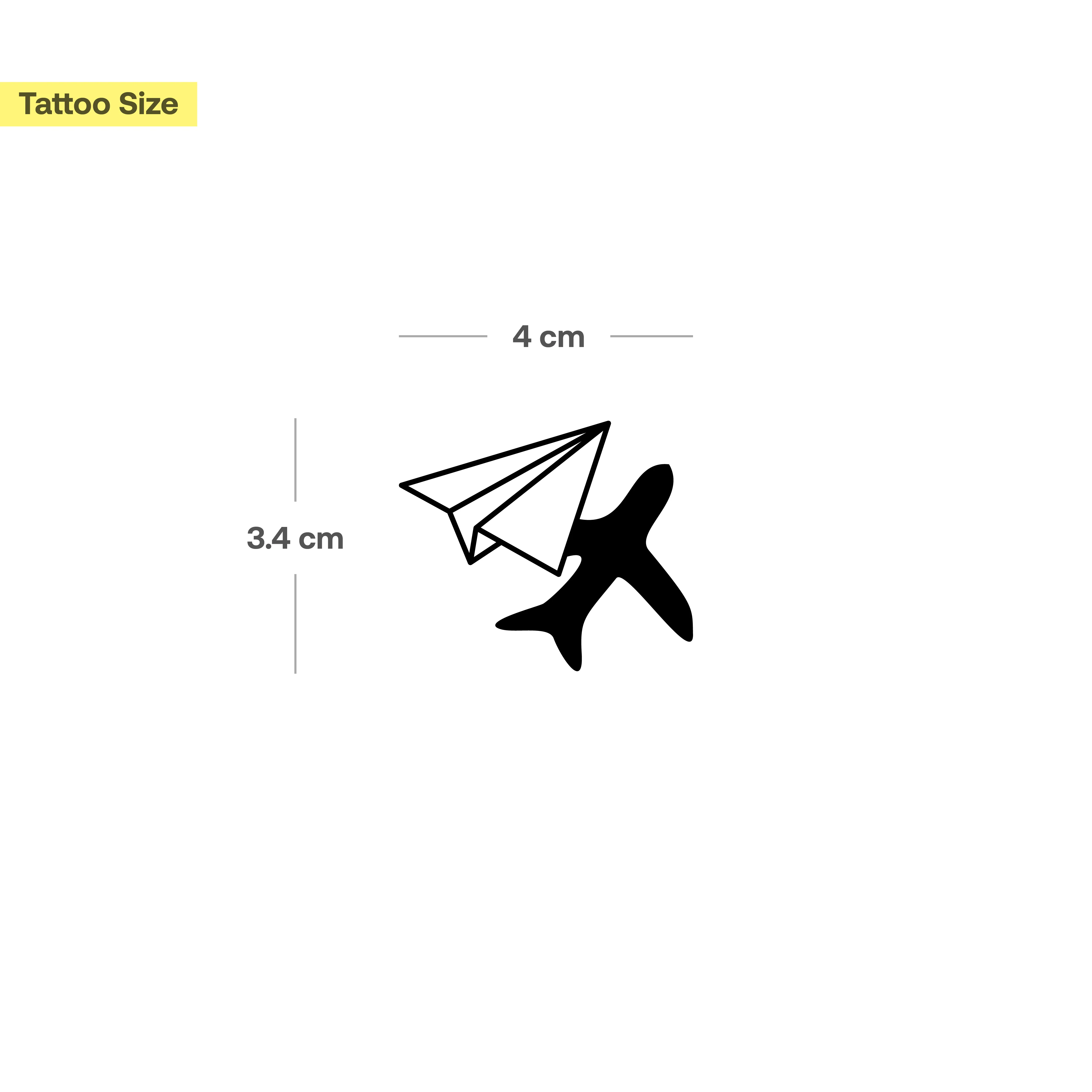 avion en papier avec ombre - Image 3