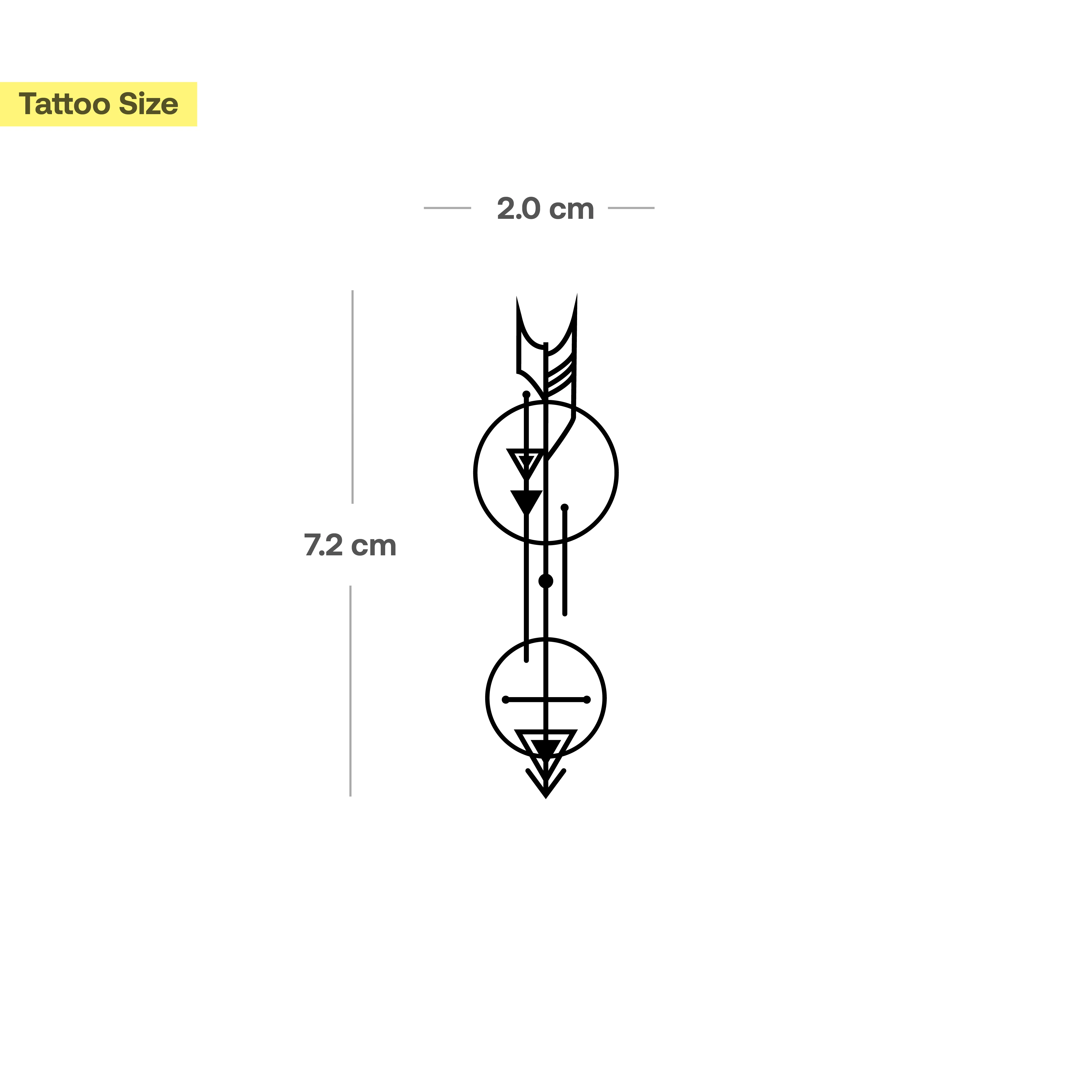 Tatouage flèches et cercles - Image 3