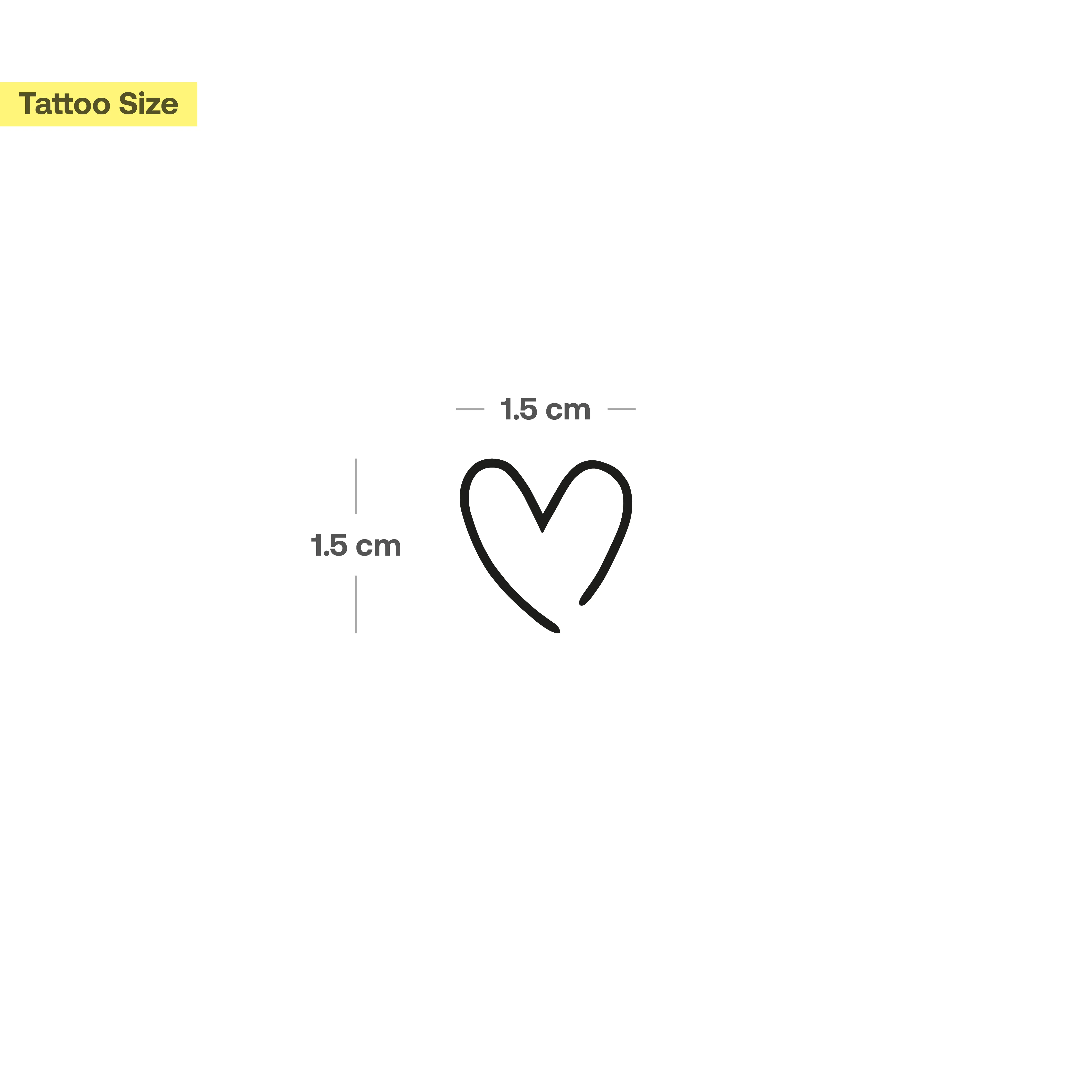 Tatouage coeur étroit et ouvert - Lot de 2 - Image 3