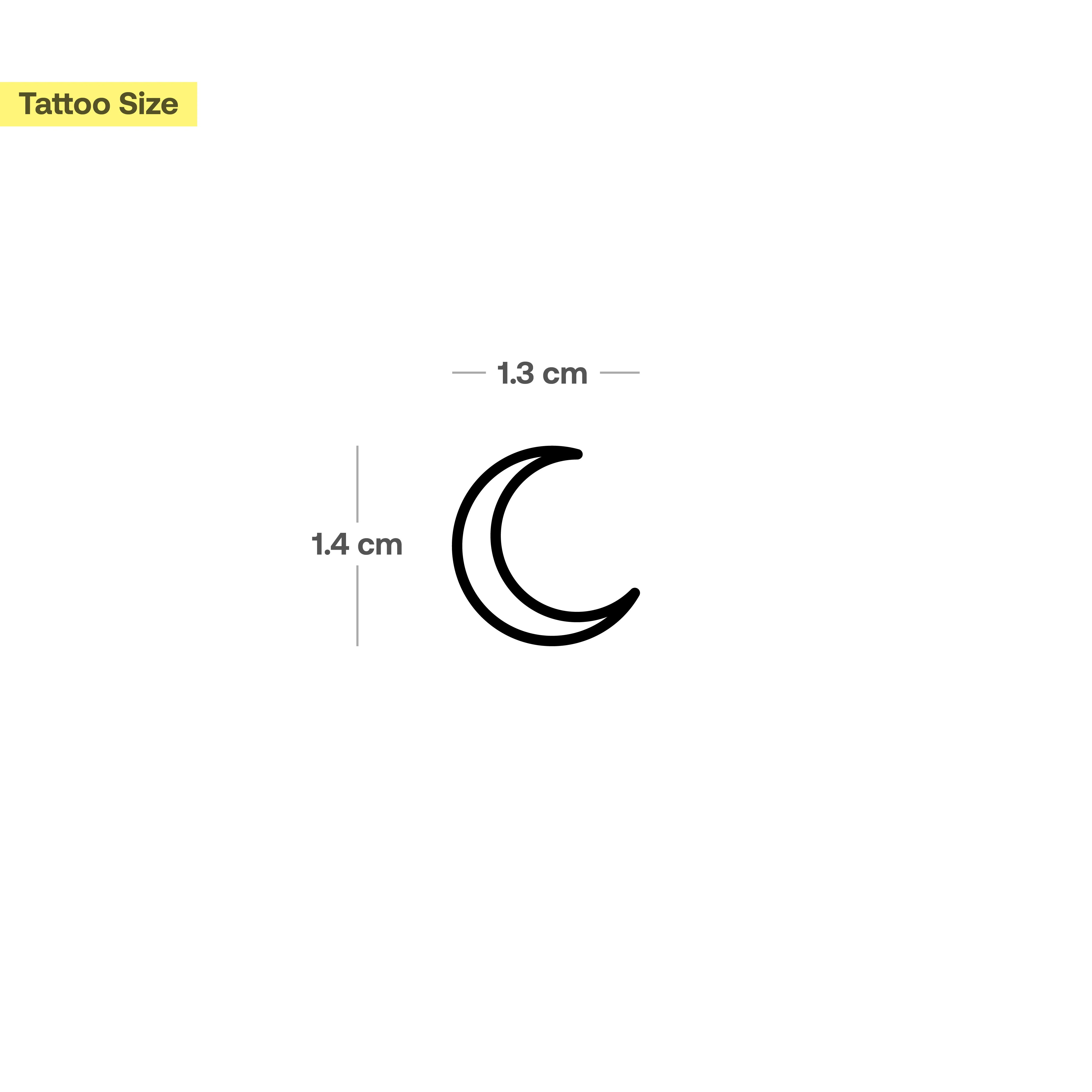 Tatouage croissant de lune - Image 3