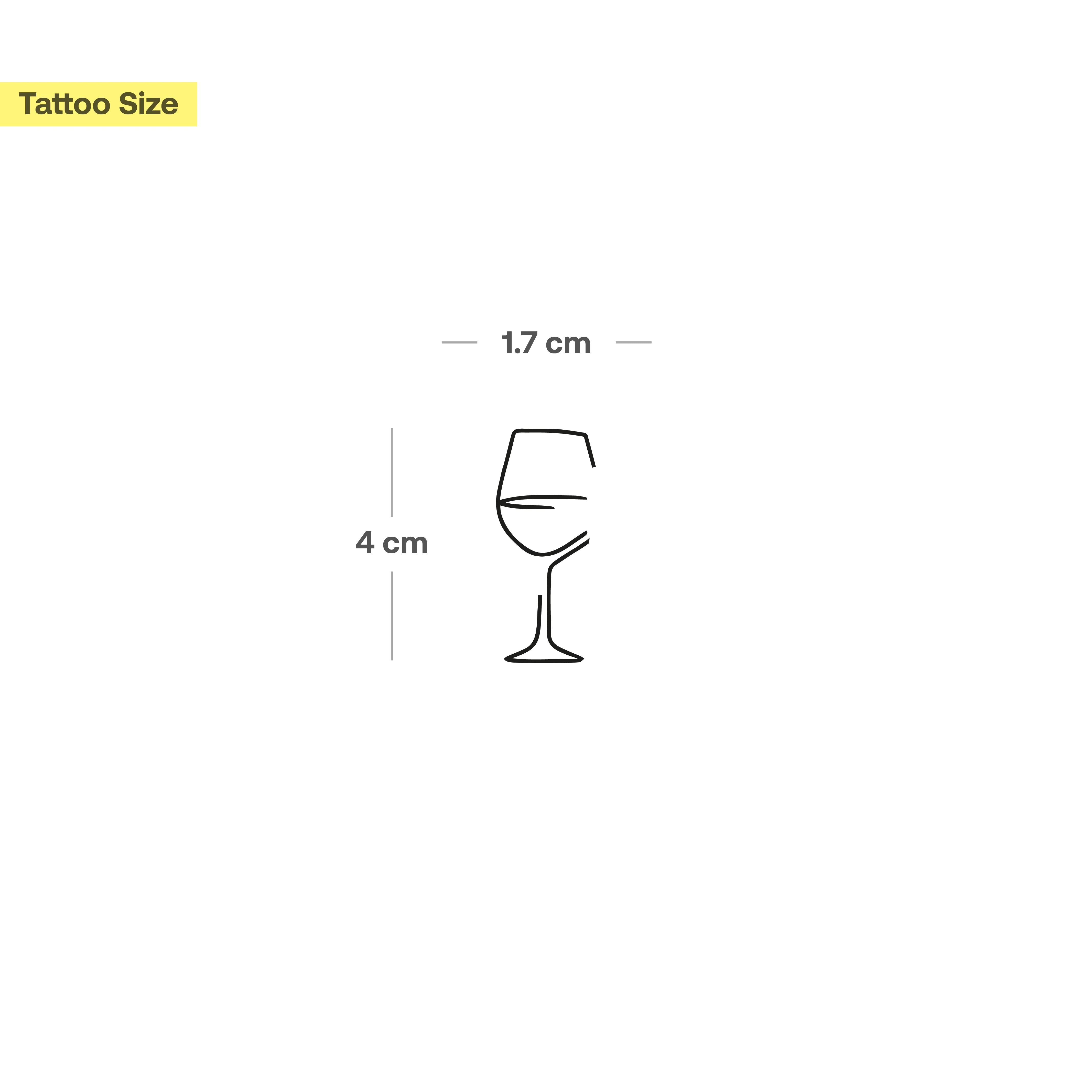 Tatouage Petit Verre à Vin - Image 3