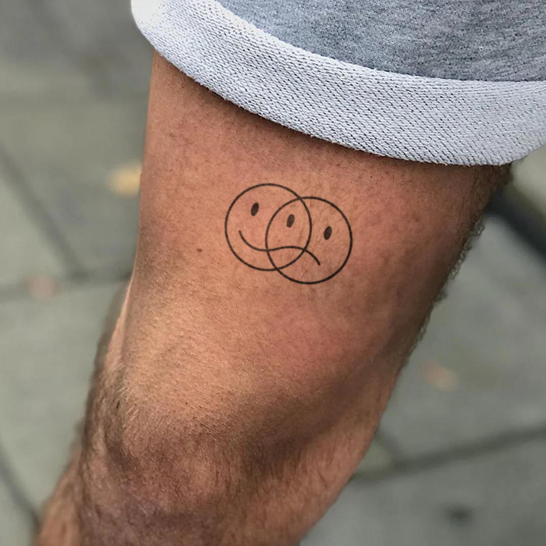 Smiley Heureux Triste Entrelacé