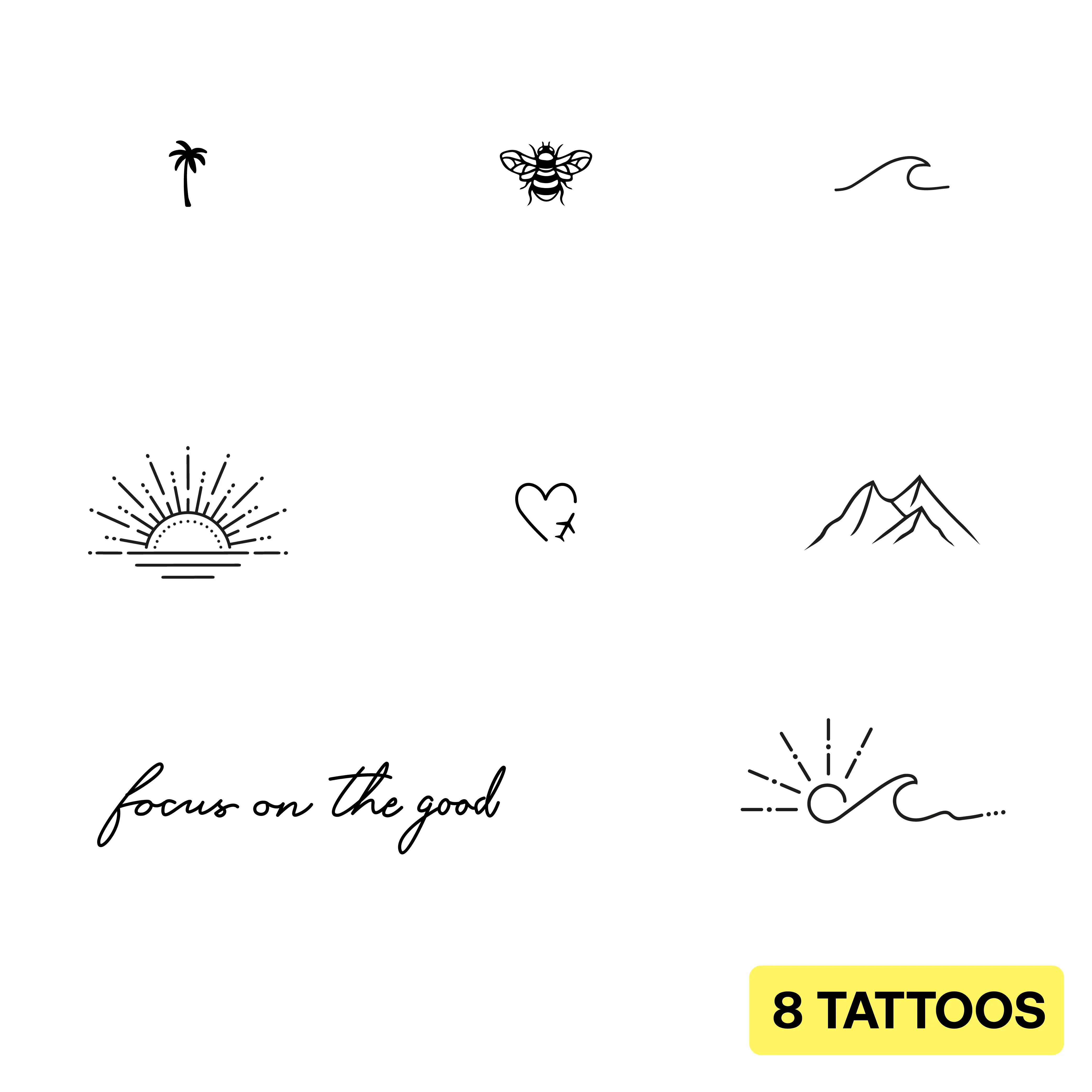 Lot de tatouages ​​Sunshine - Image 3