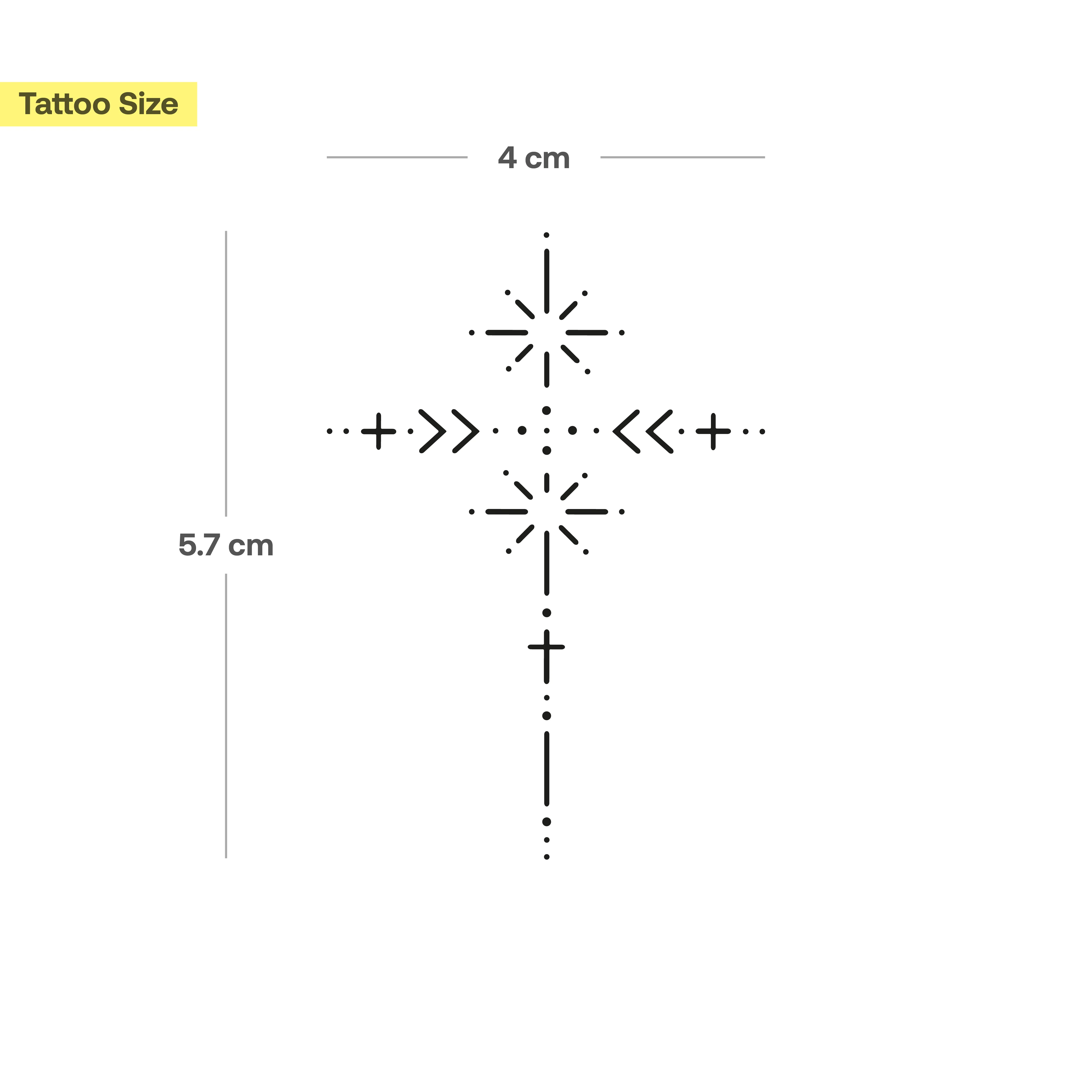 Tatouage étoile croix - Image 3