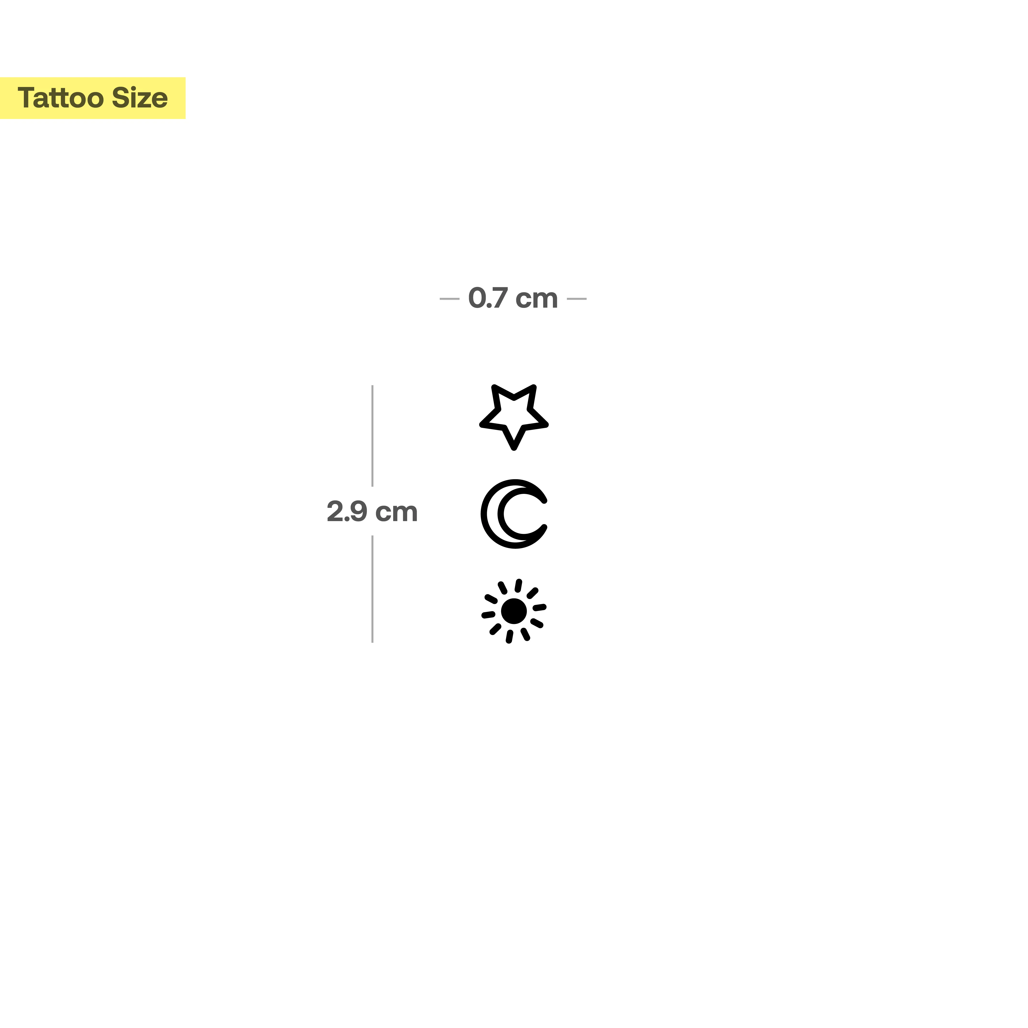 Tatouage étoile, lune, soleil III  - Image 3