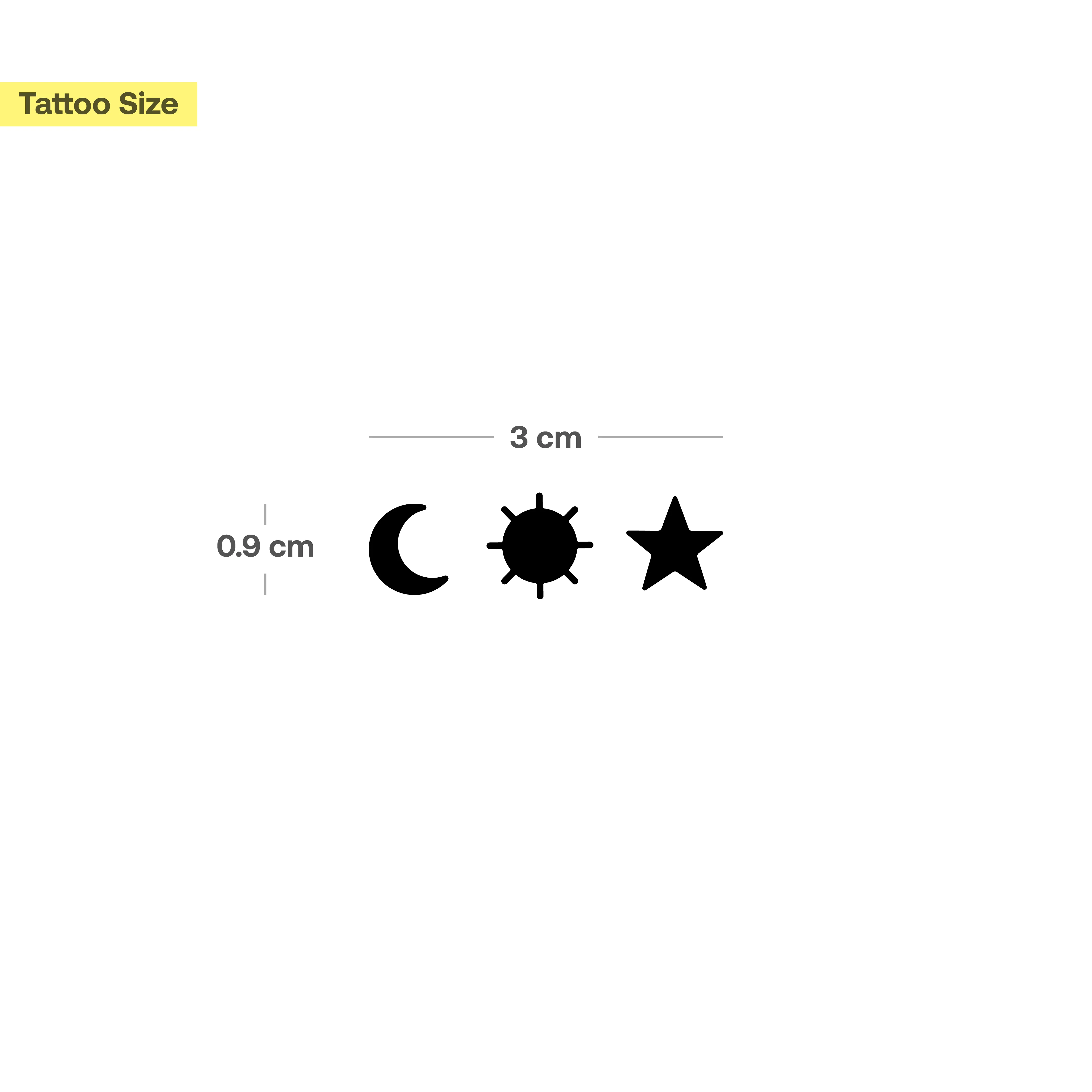 Tatouage soleil, lune et étoiles - Image 3