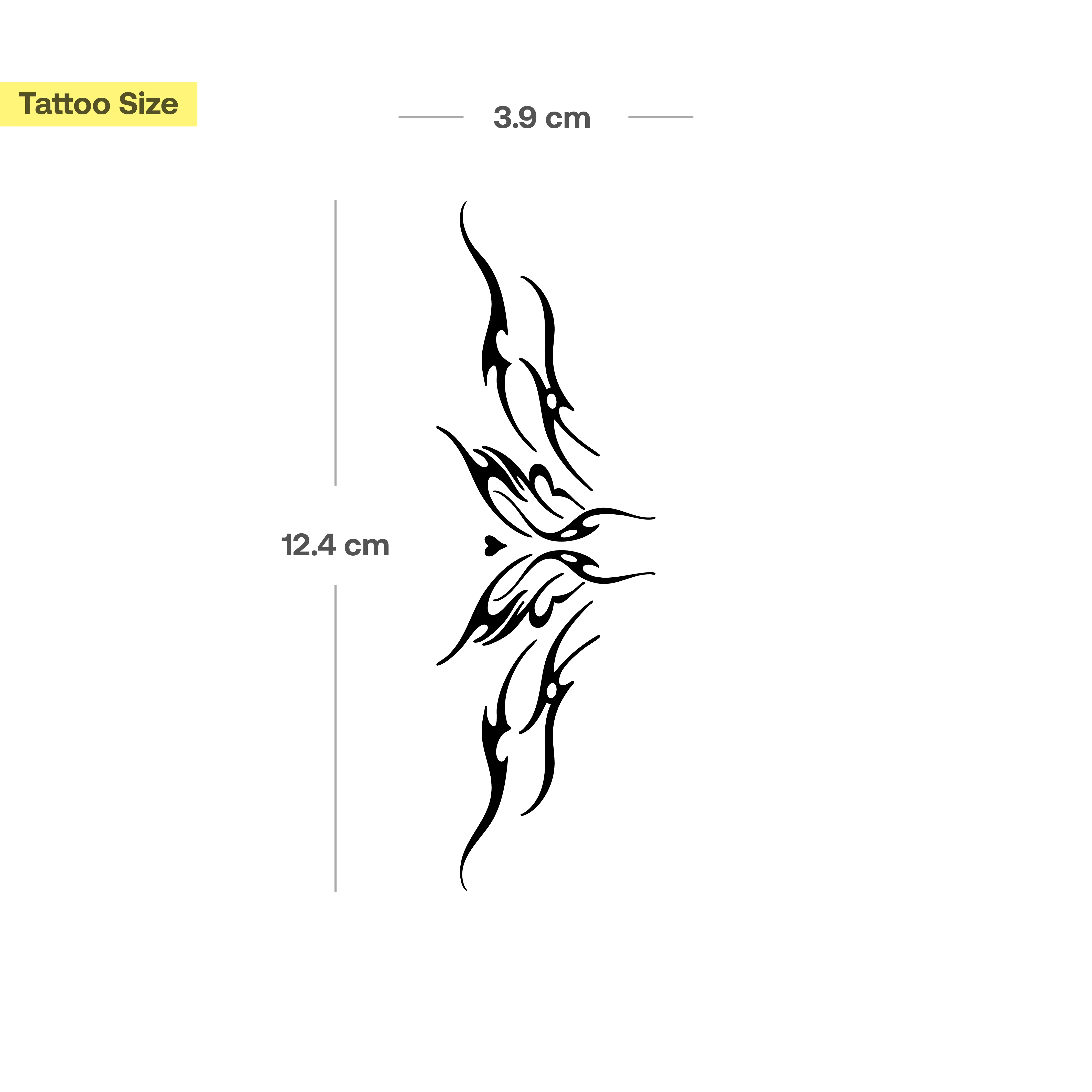 Tatouage de Cœur Papillon - Image 3