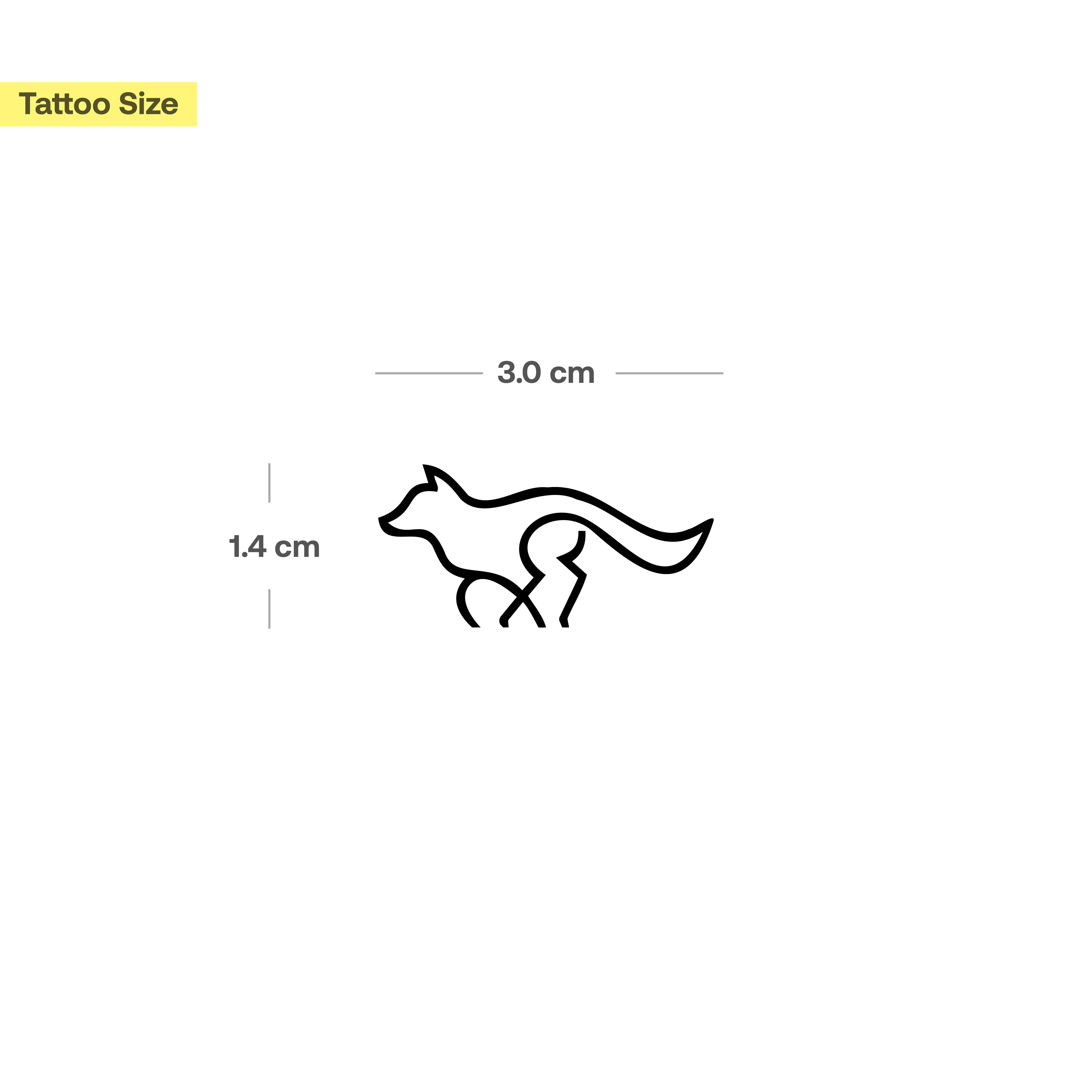 Tatouage de loup qui court  - Image 3