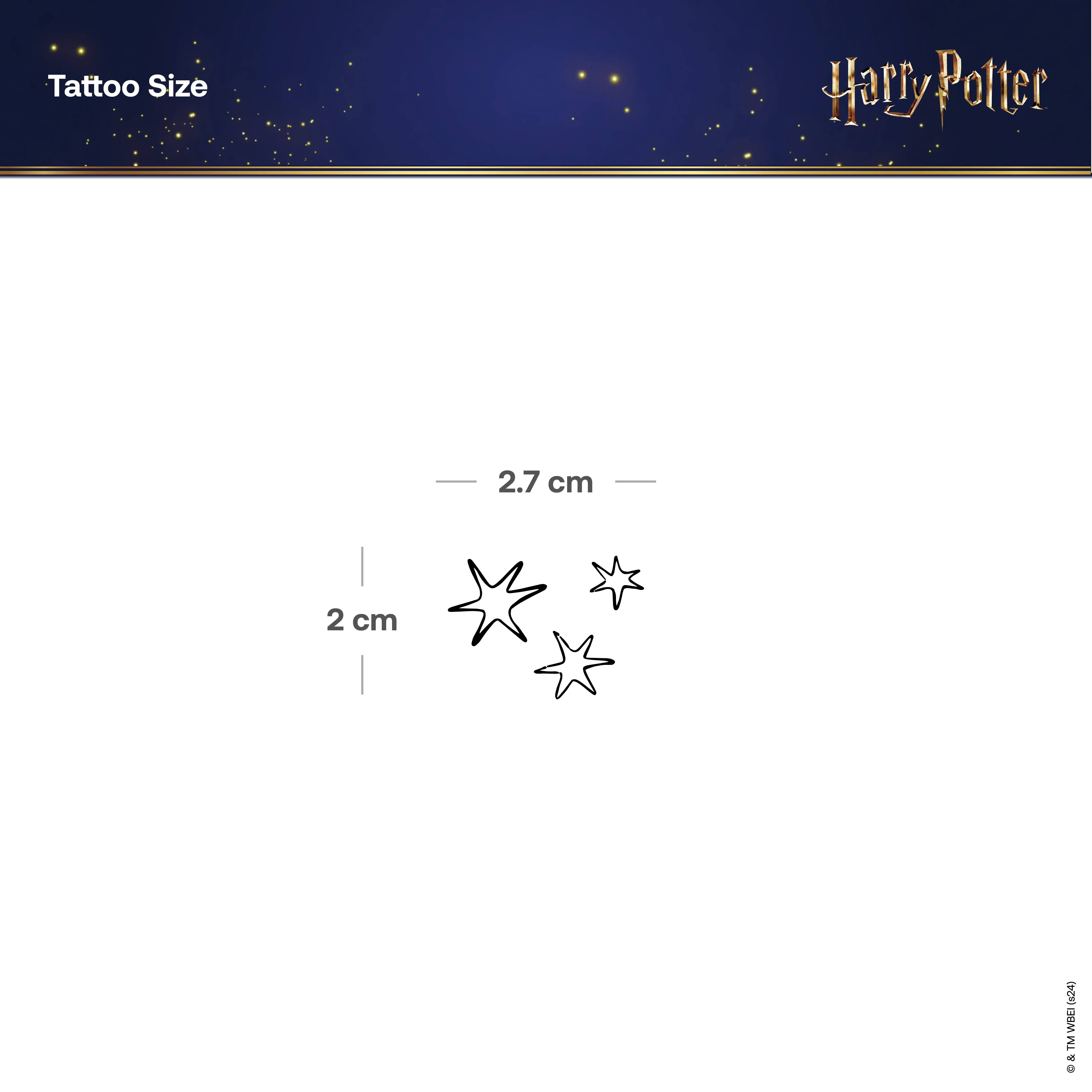 Tatouage Harry Potter Étoiles des livres - Image 3