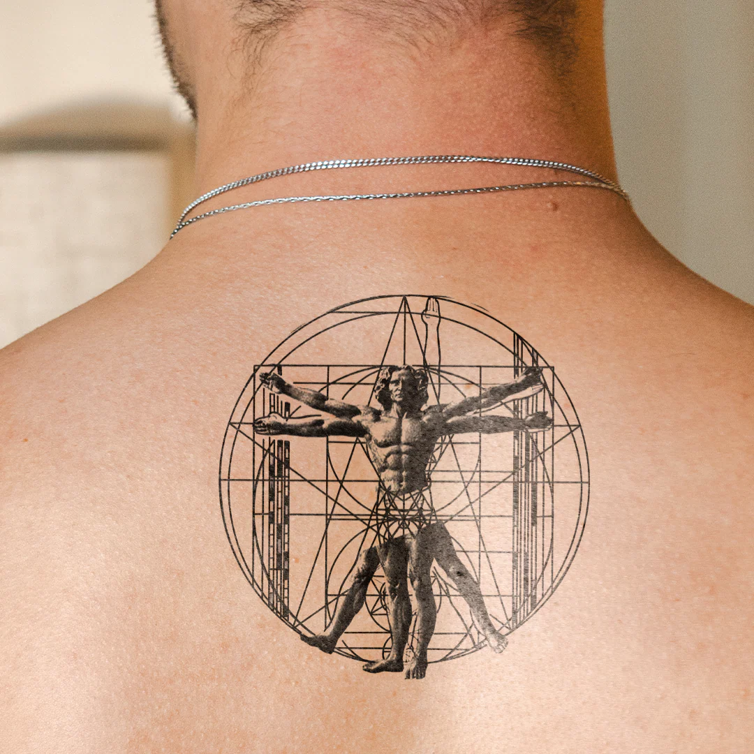 Tatouage Homme de Vitruve