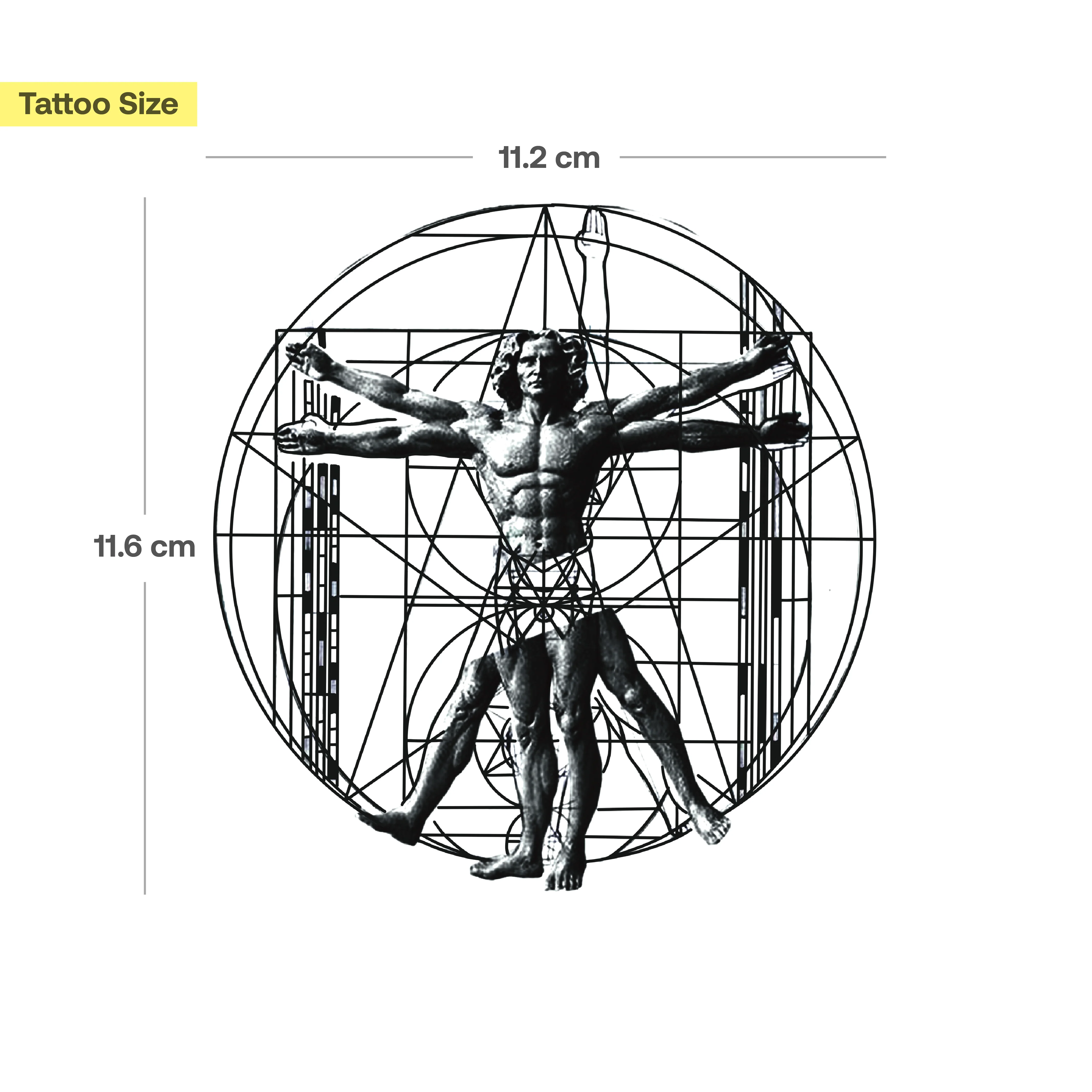 Tatouage Homme de Vitruve - Image 3