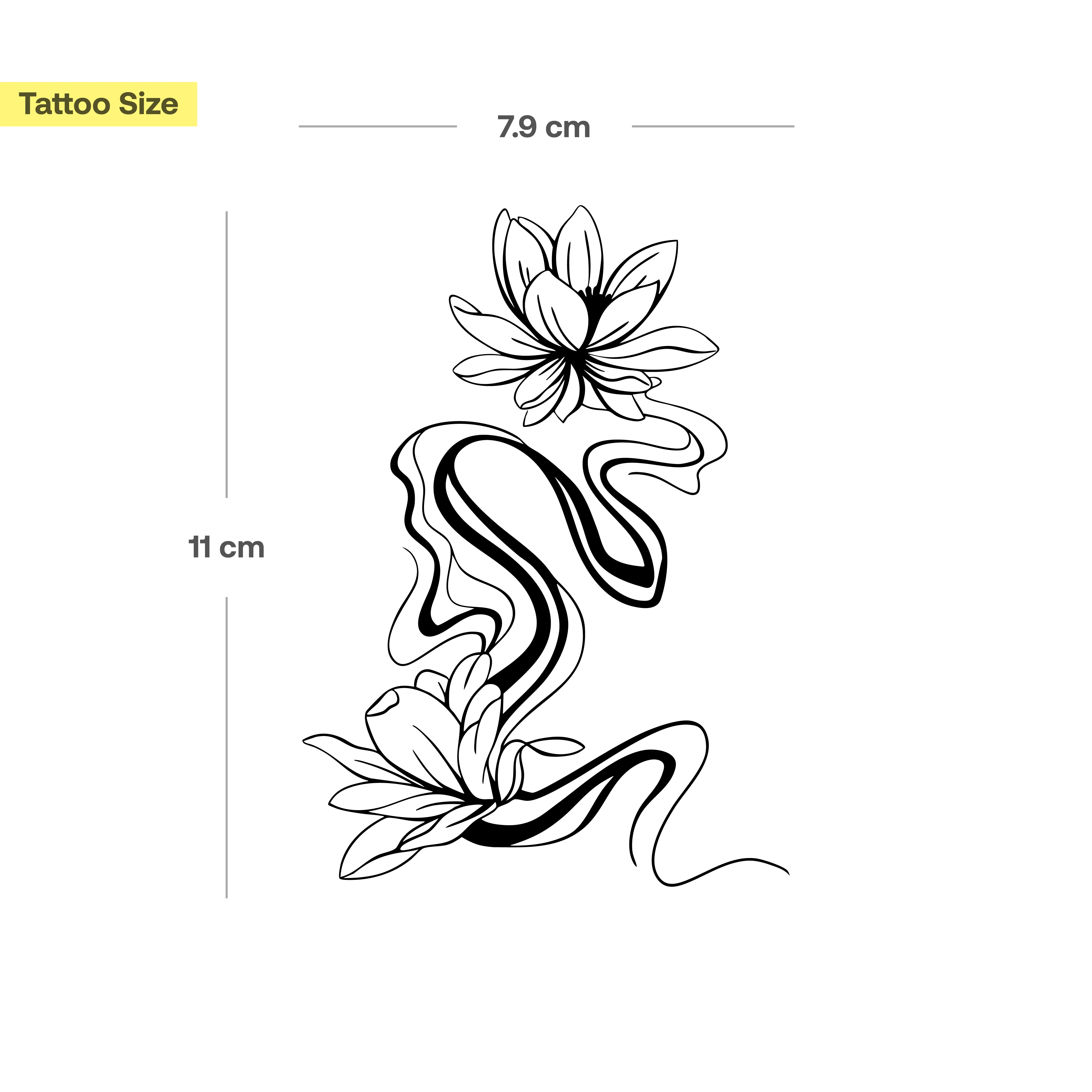 Tatouage Lotus Liquéfié - Image 3