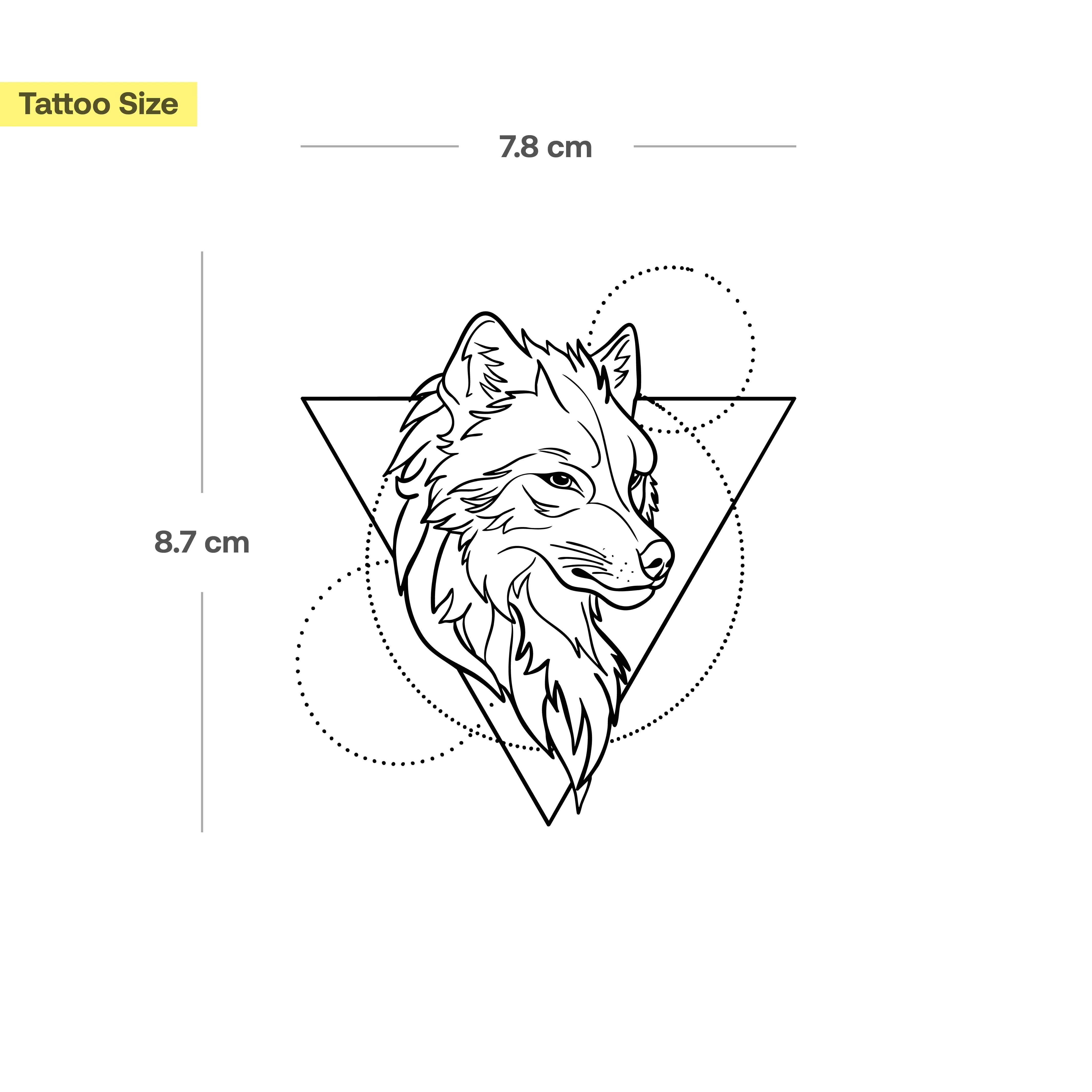Tatouage Loup en Forme Géométrique - Image 3