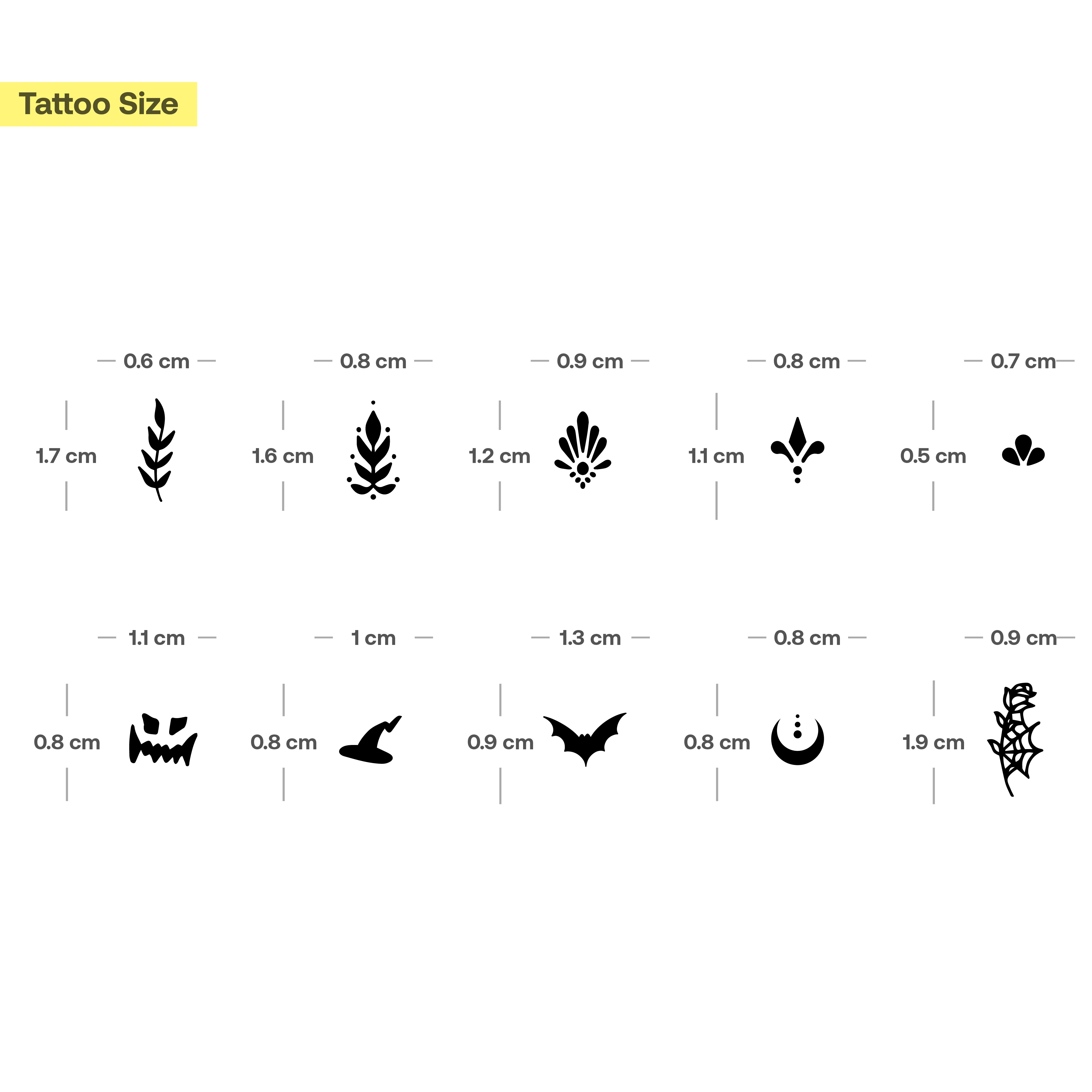 Tatouages Minimalistes de Doigts d'Halloween - Image 3