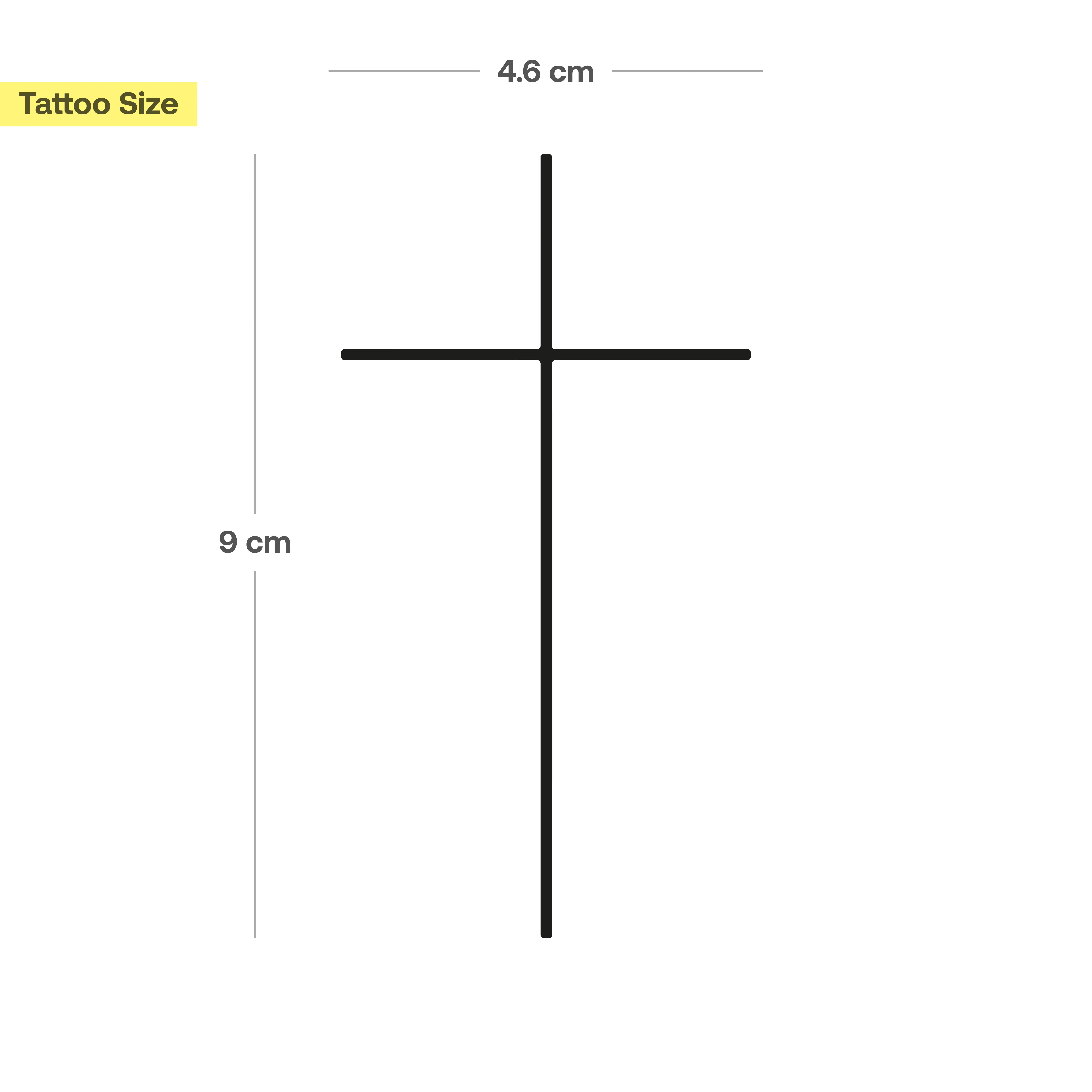 Tatouage croix fine  - Image 3