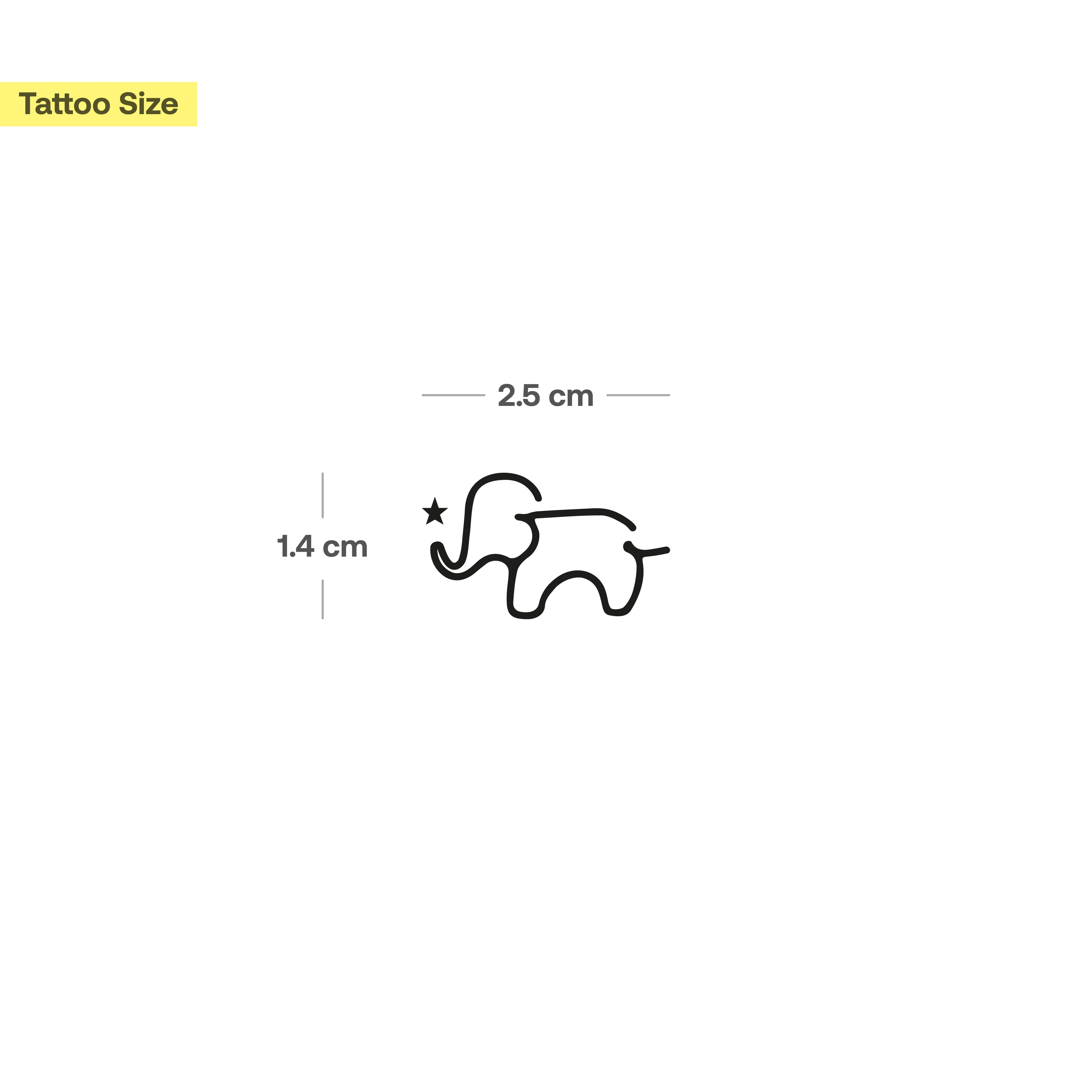 Petit tatouage d'éléphant  - Image 3