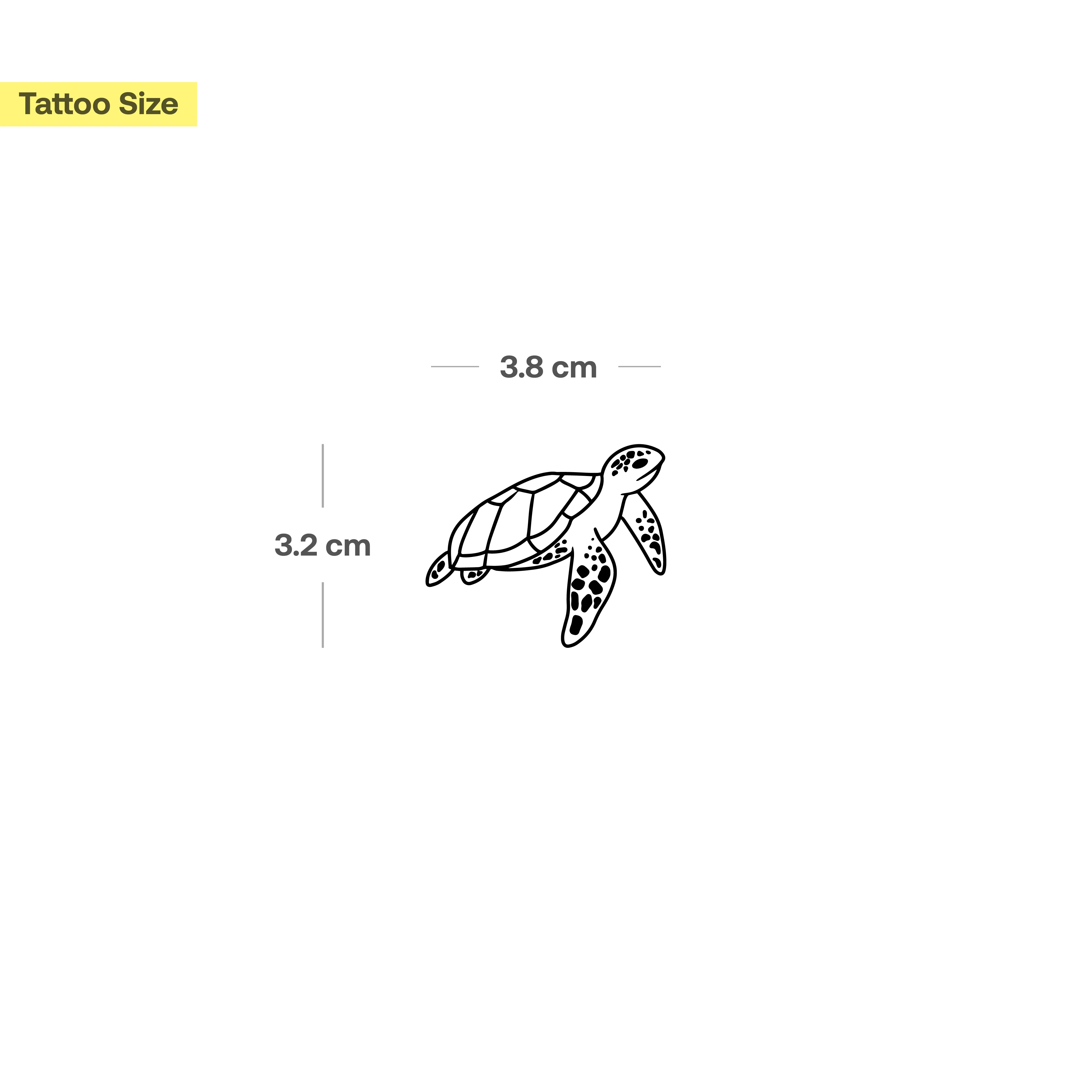 Tatouage de tortue de mer - Image 3