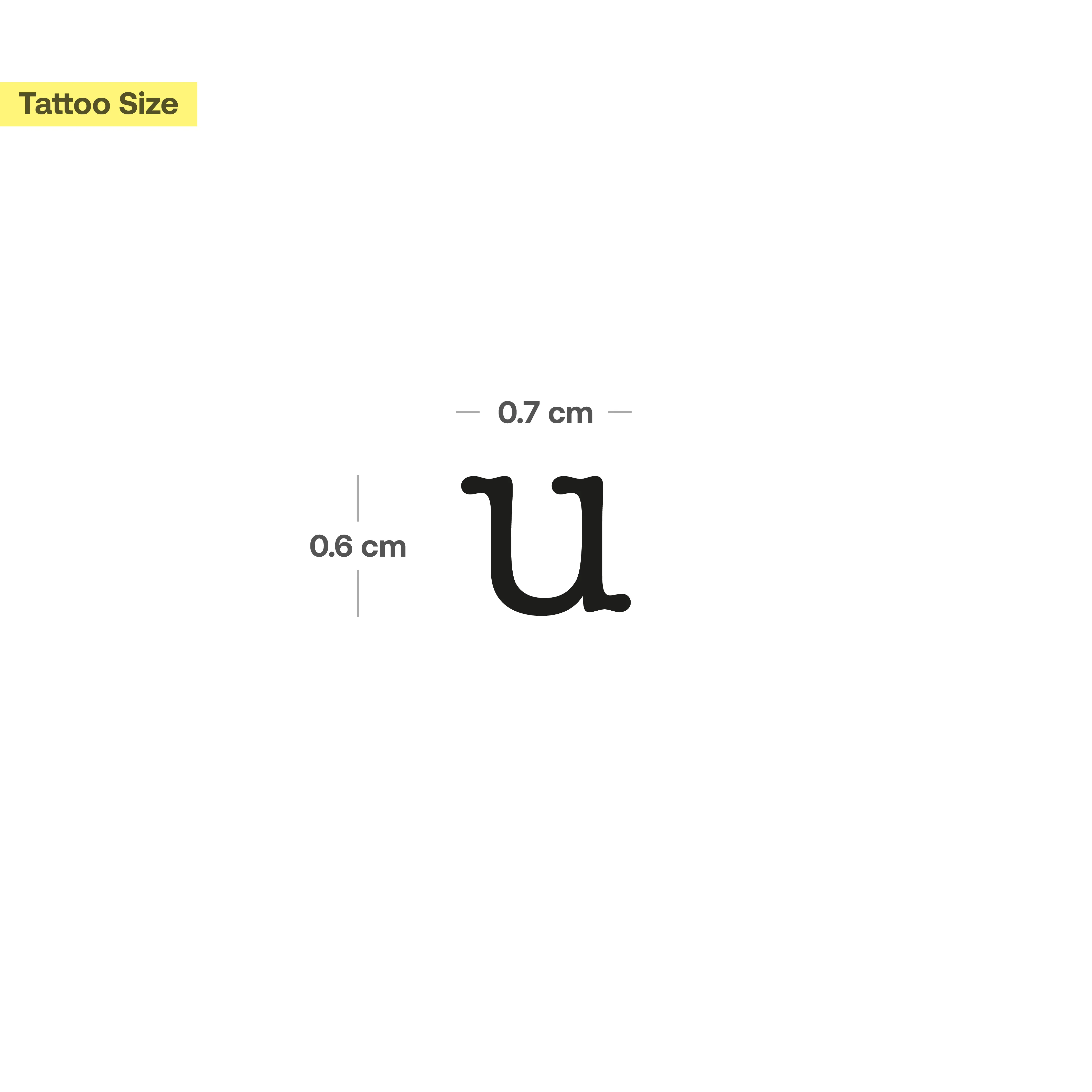 u - tatouage minuscule
