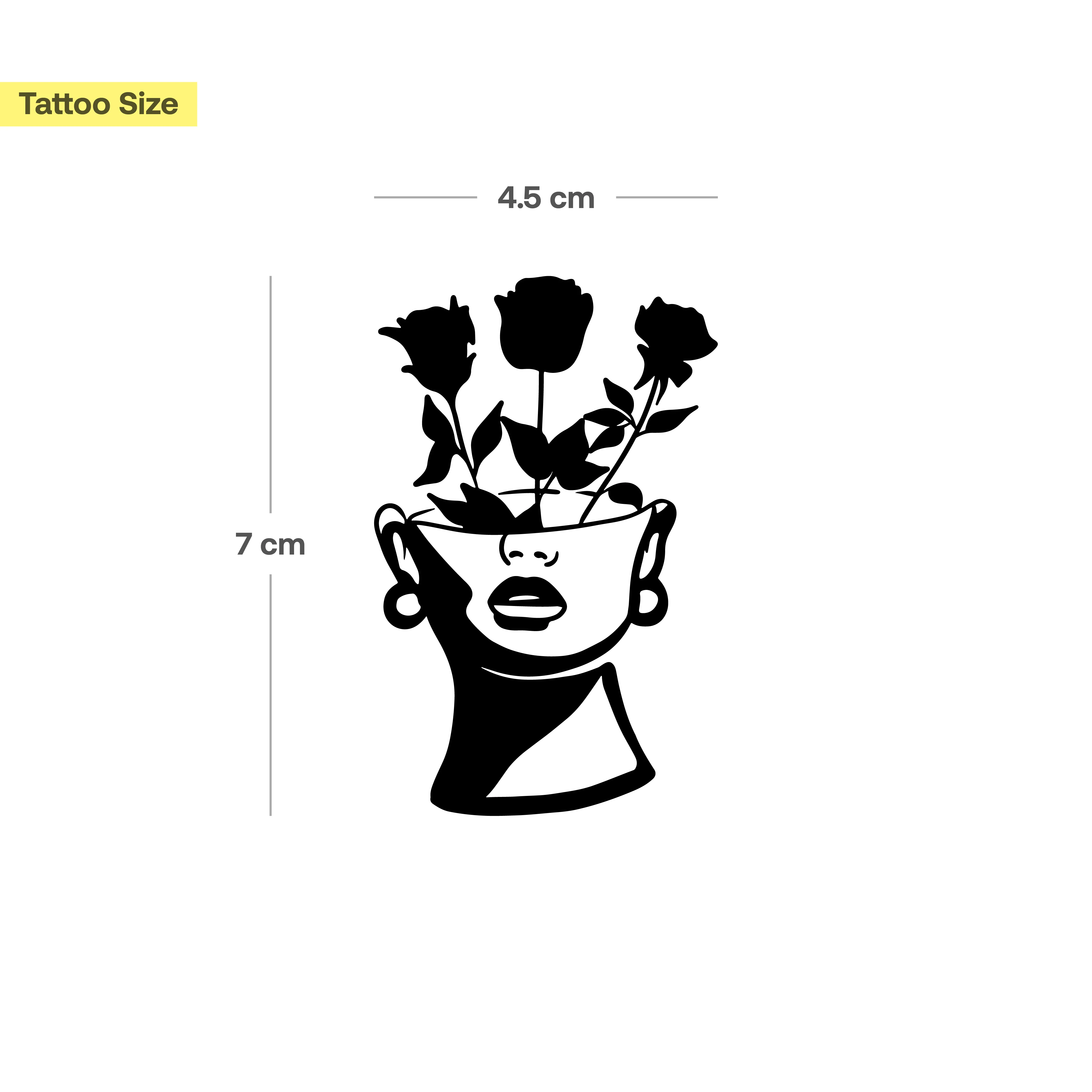 Vase en visage avec roses - Image 3