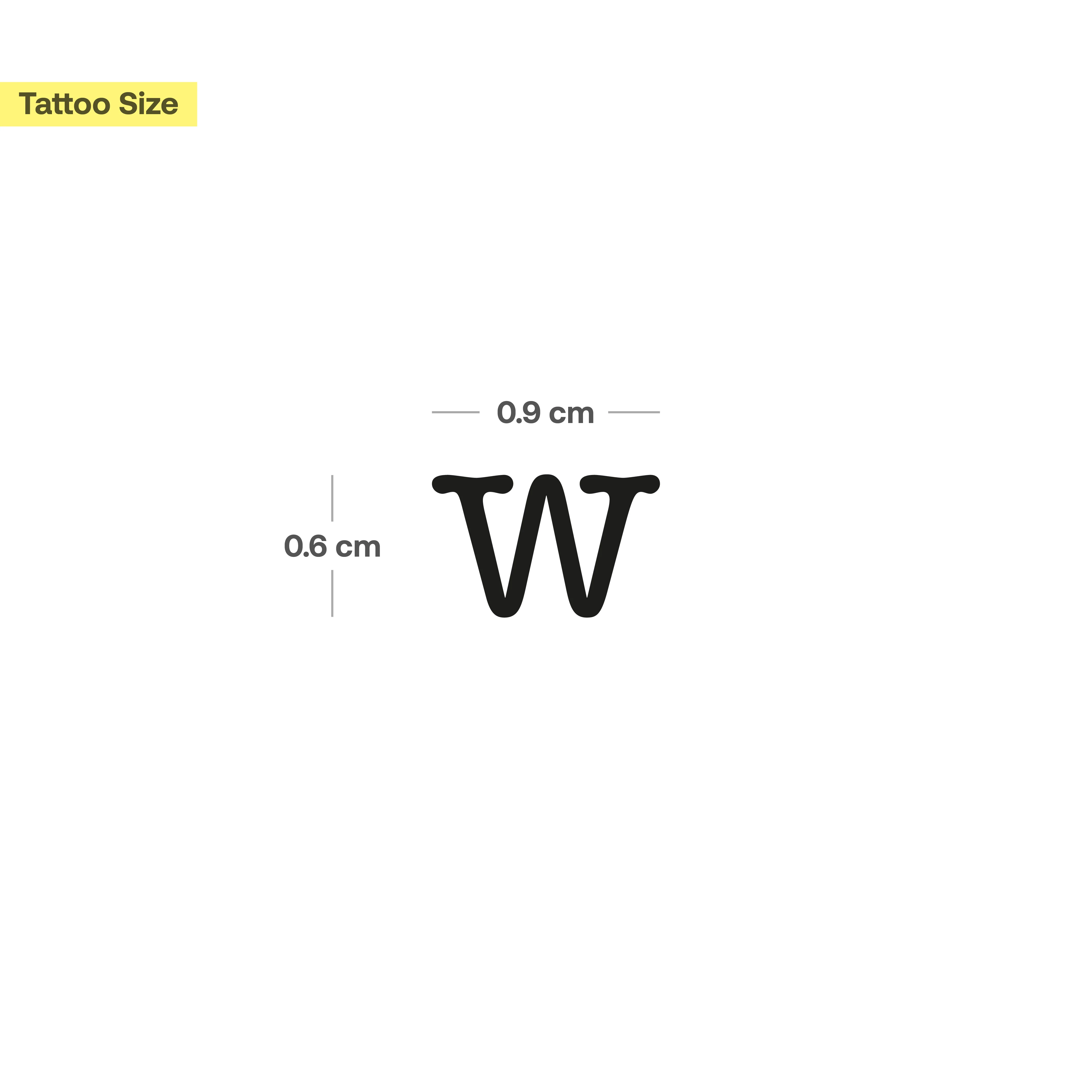 w - tatouage minuscule 