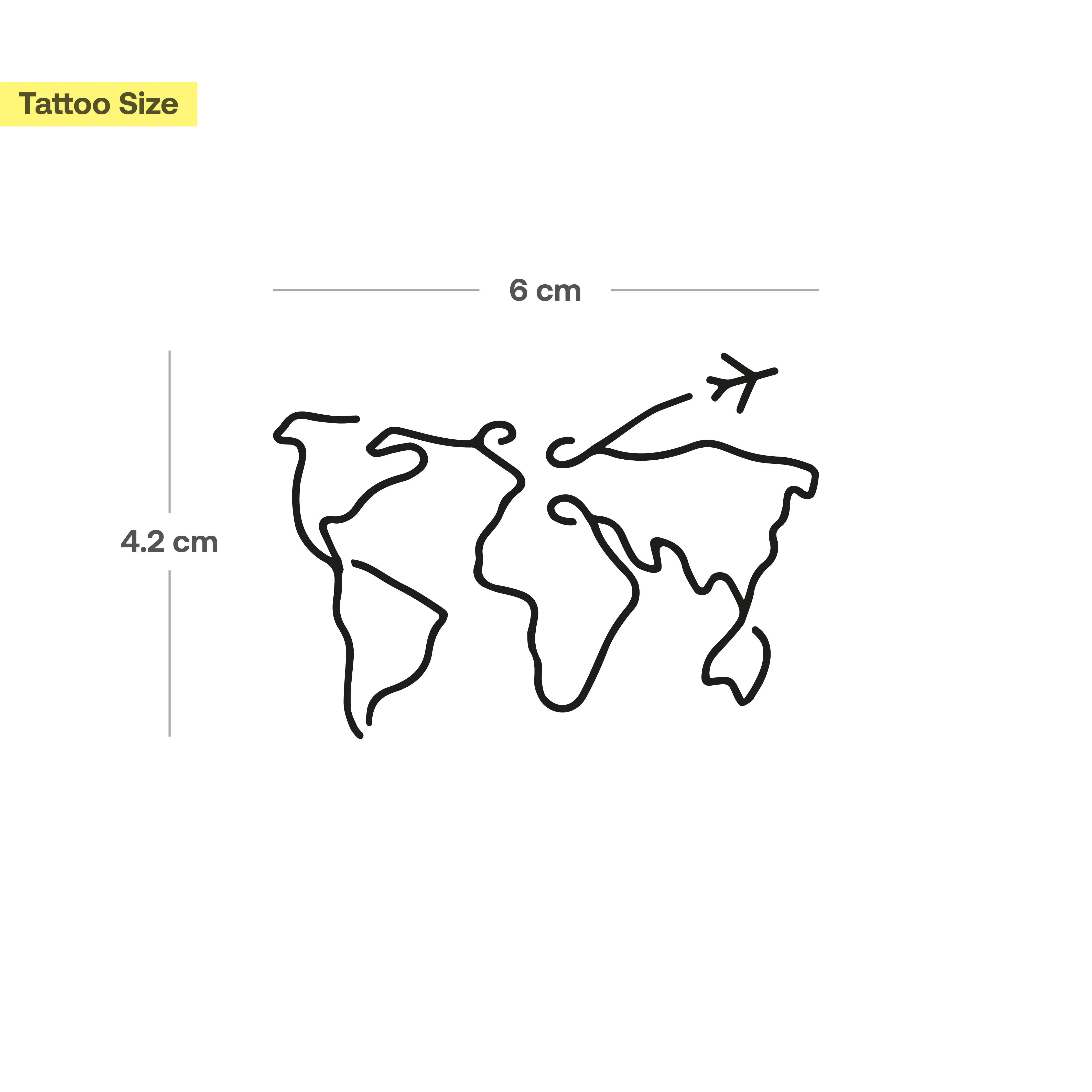 Tatouage carte du monde - Image 3