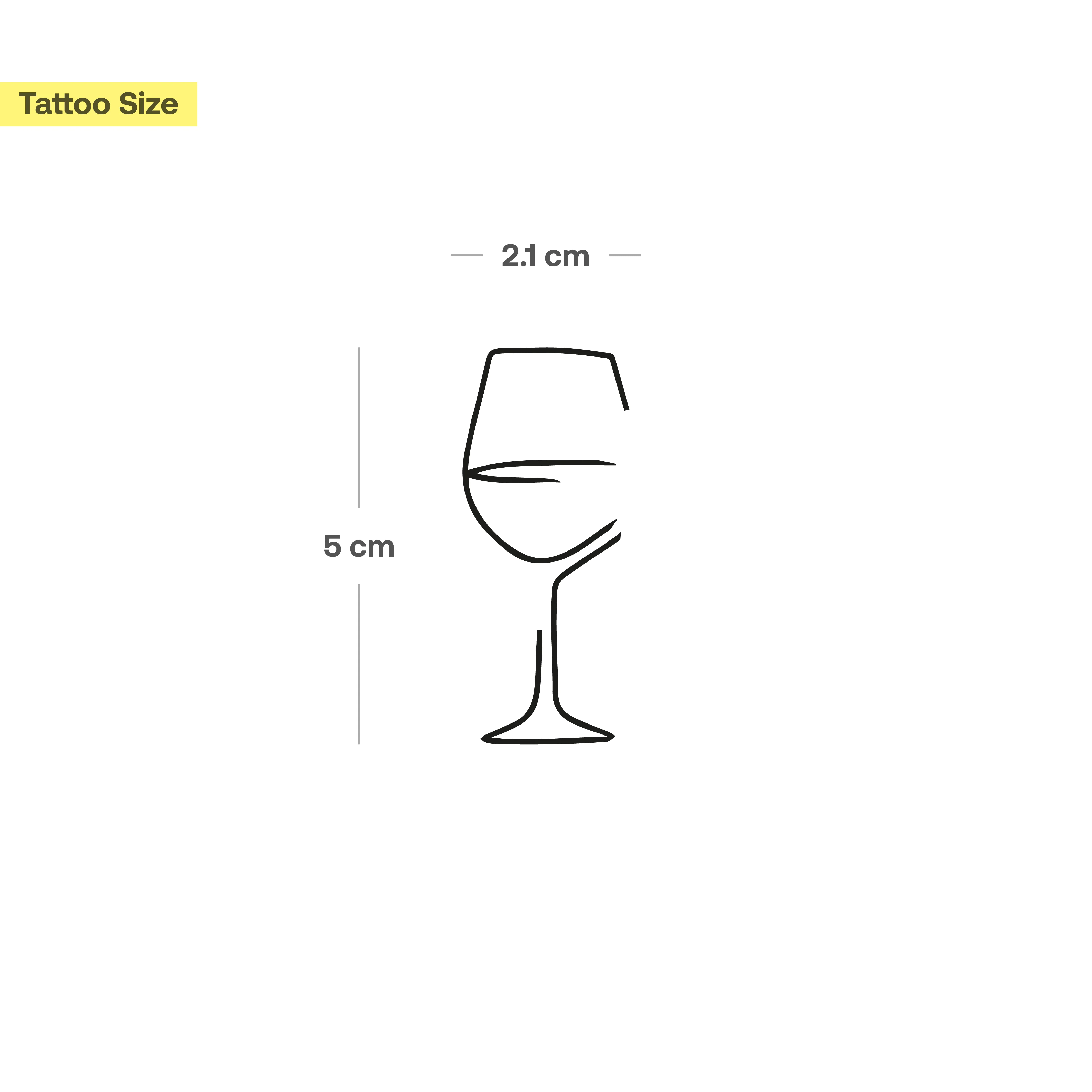 Tatouage de verre de vin  - Image 3